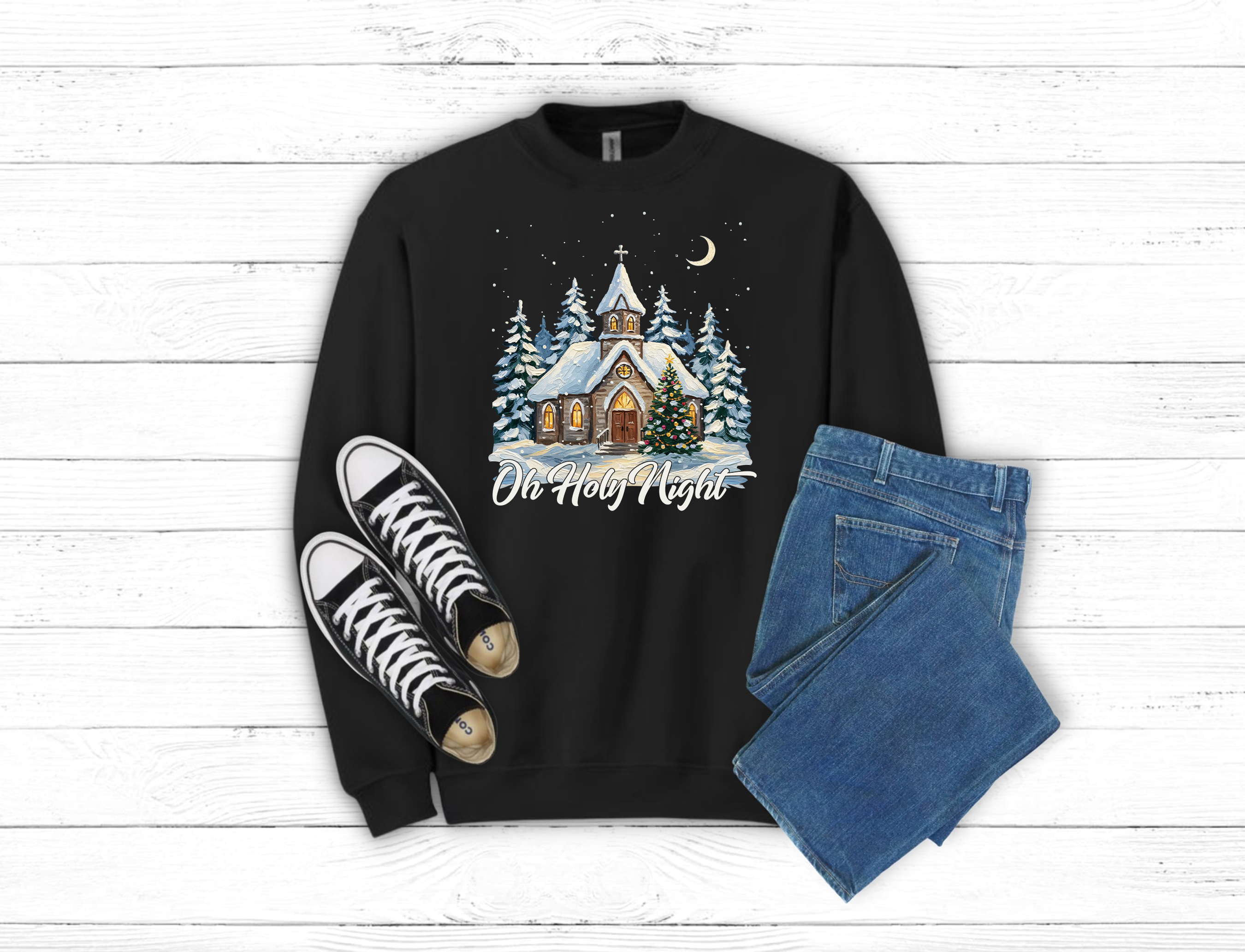 Christmas Oh Holy Night Sweatshirt (Item 2113)