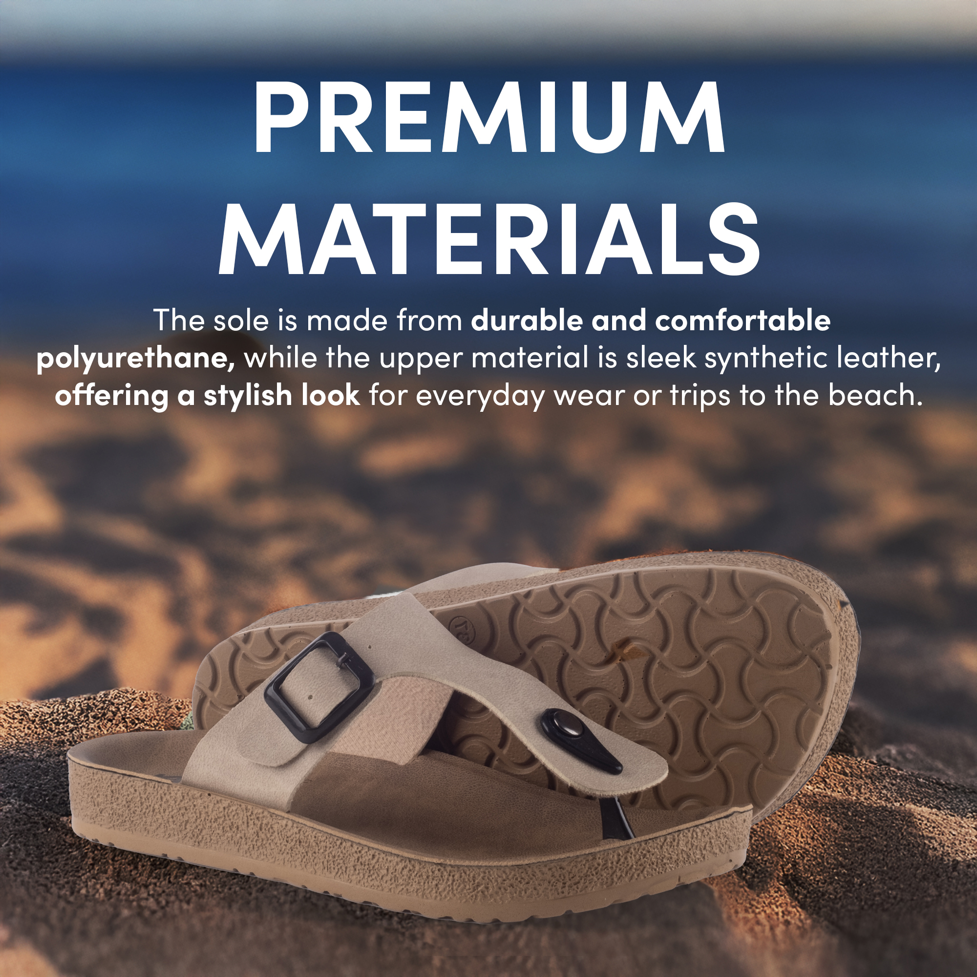 GKL T-strap Comfort Sandals Spartan Beige