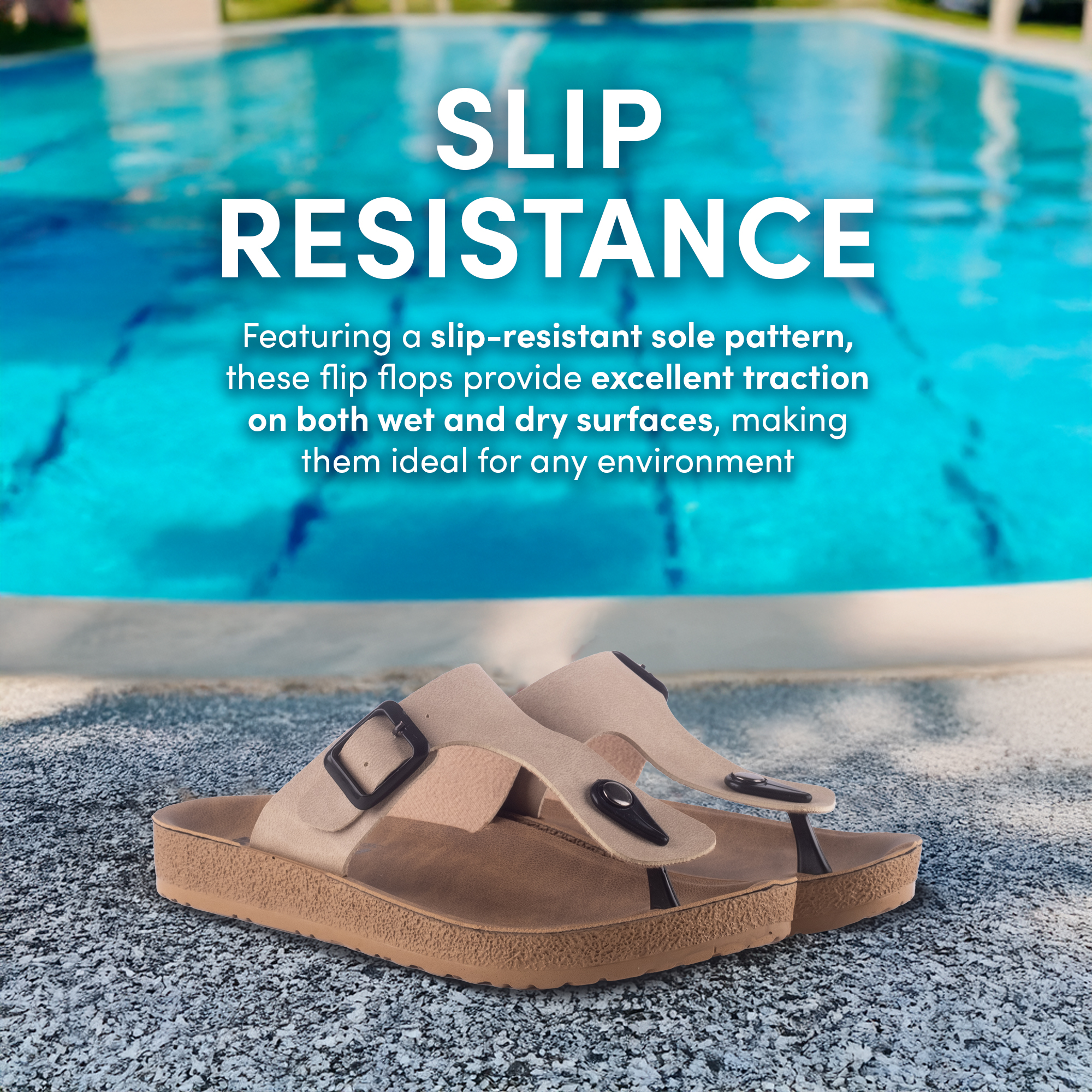 GKL T-strap Comfort Sandals Spartan Beige