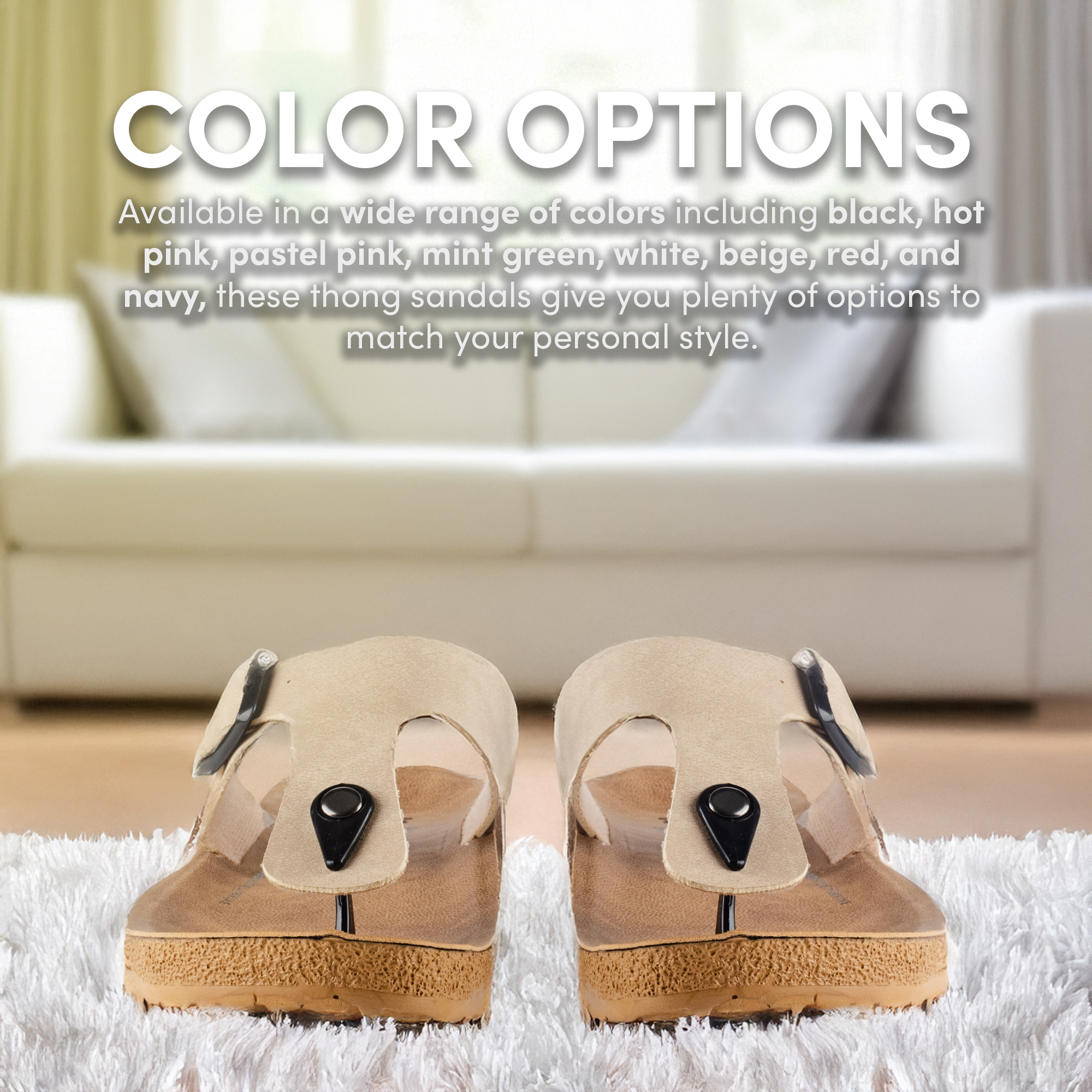 GKL T-strap Comfort Sandals Spartan Beige