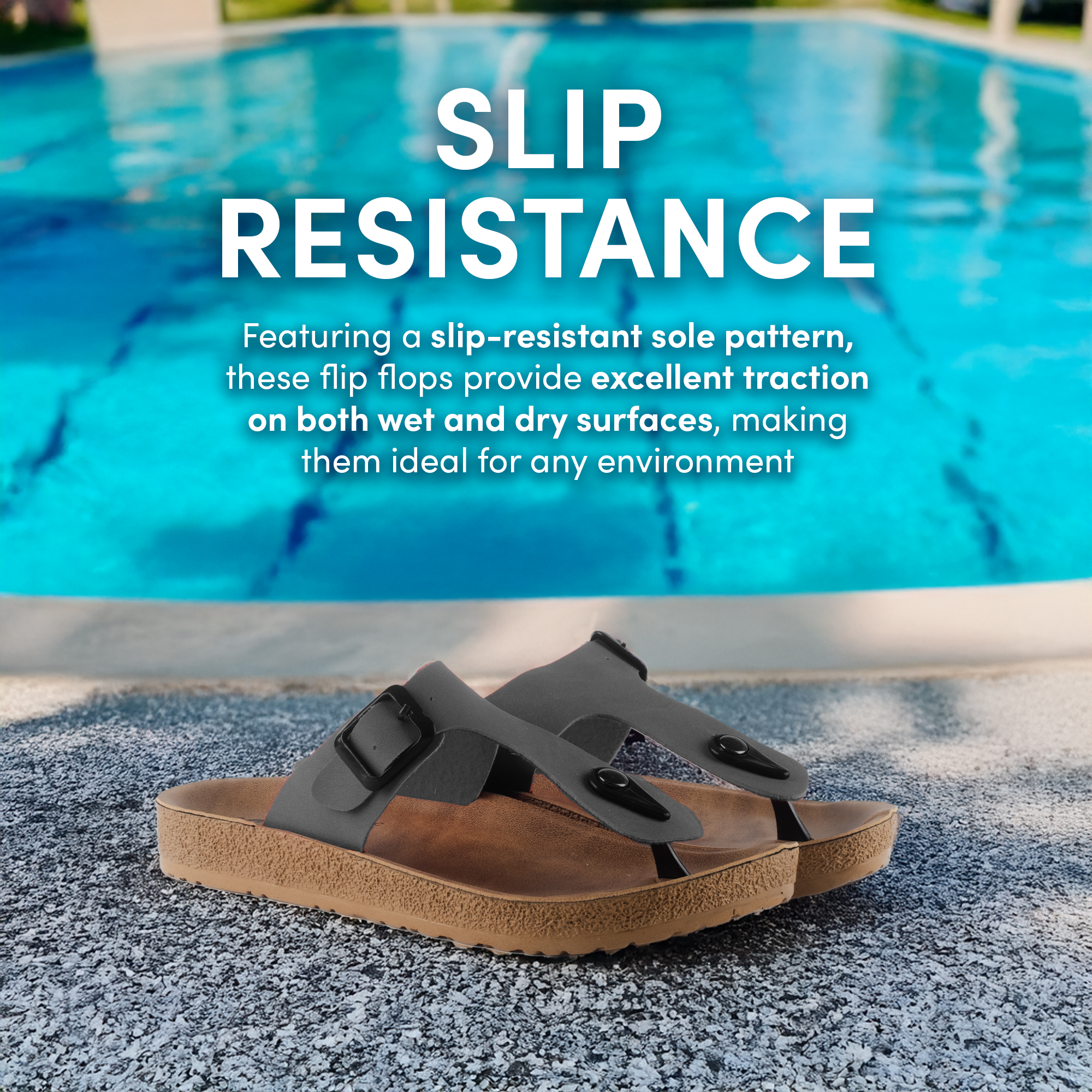 GKL T-strap Comfort Sandals Spartan Grey