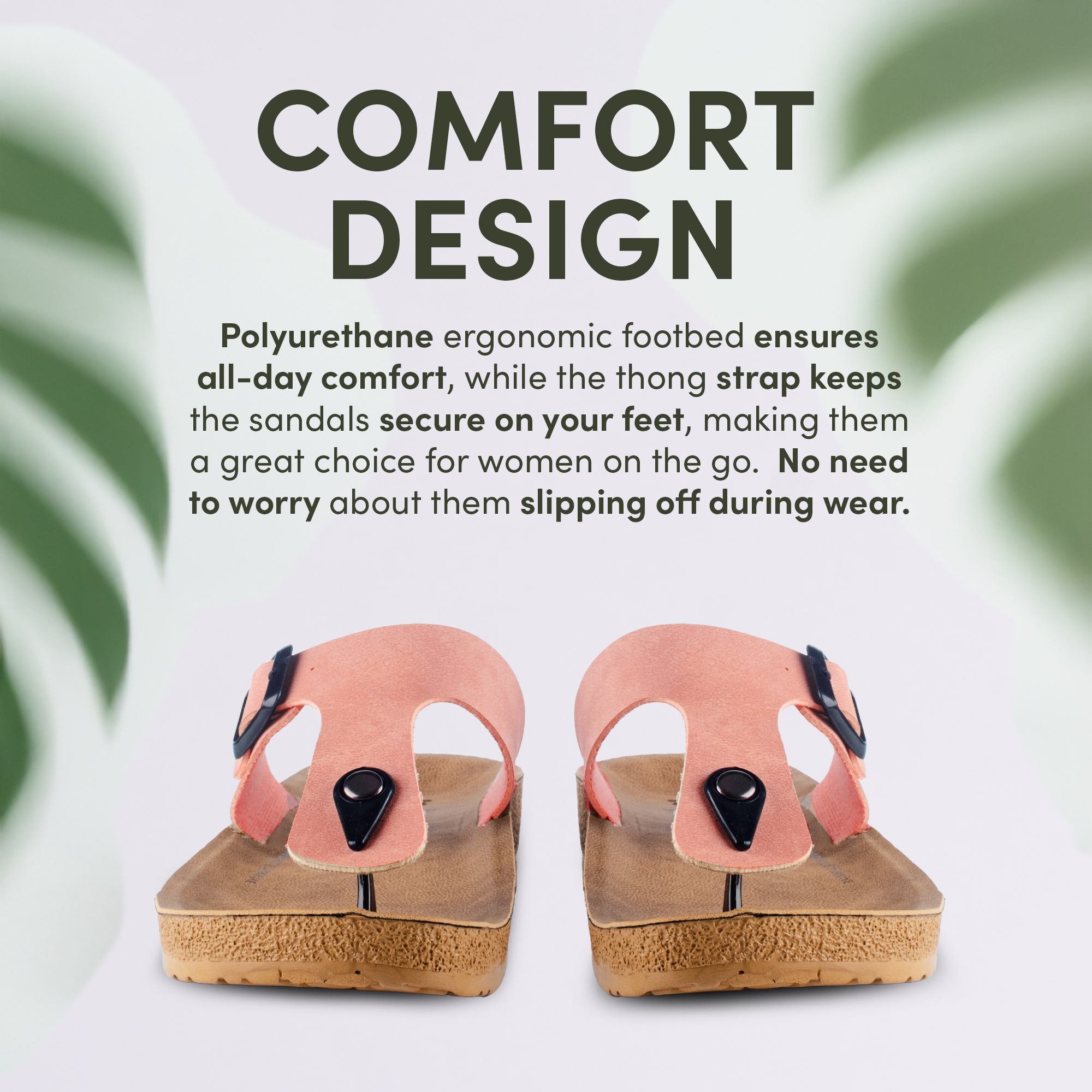 GKL T-strap Comfort Sandals Spartan Pastel Pink 