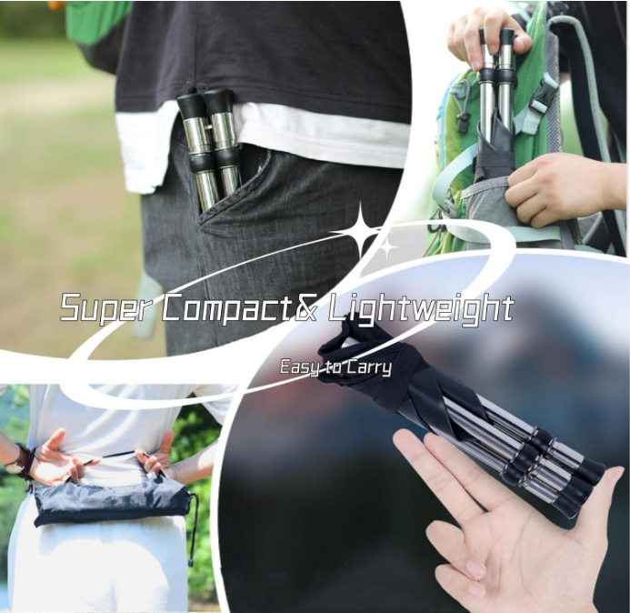 Camping Stool Small Retractable Folding Chair Foot Rest Stainless Steel Compact Lightweight Backpacking Stool with Carry Bag 12.6X12.6X13.8 inches