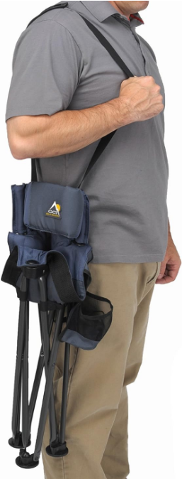  Quik-E Seat Collapsible Stool with Back Support