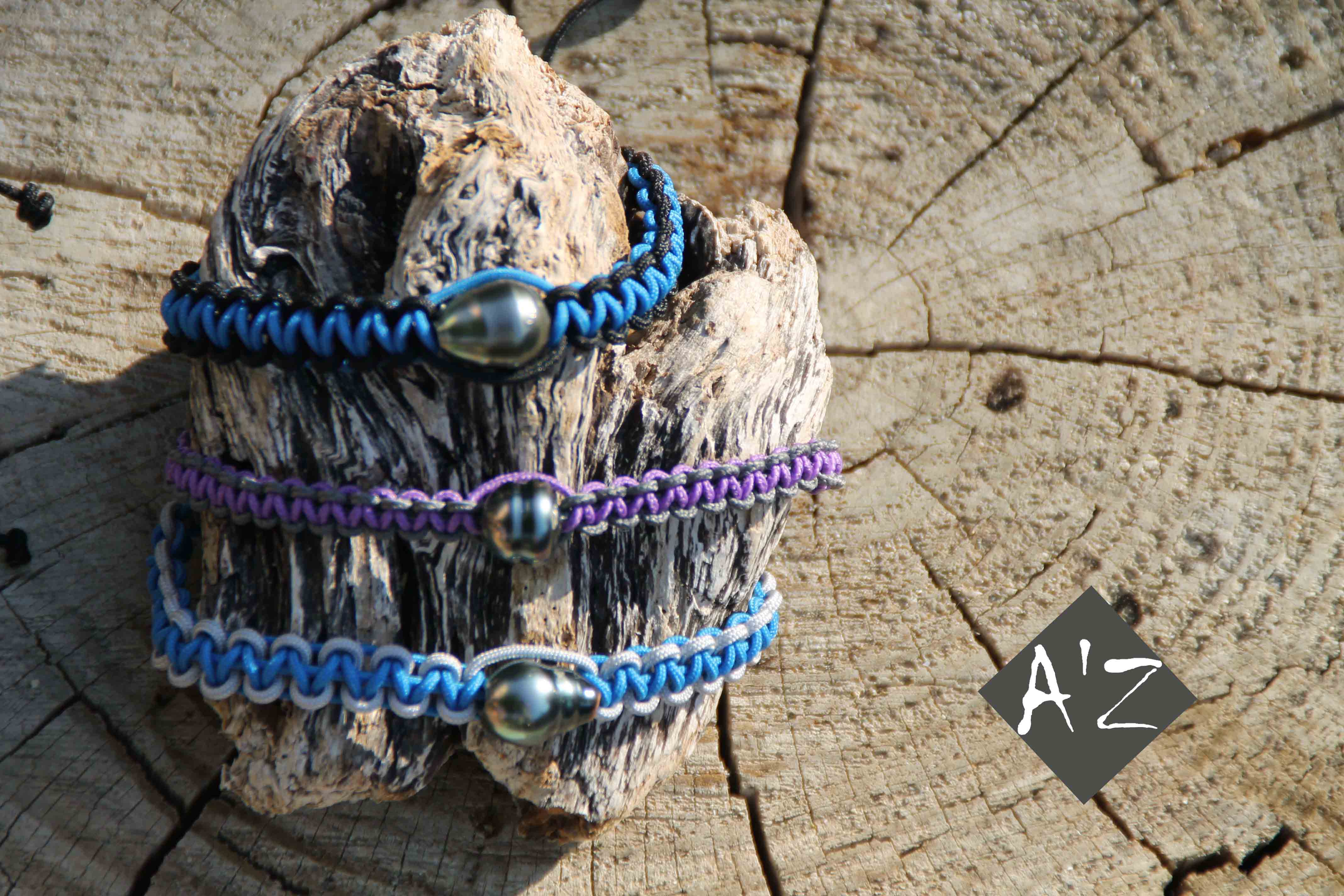 Bracelet Tahiti Tressé Bicolore