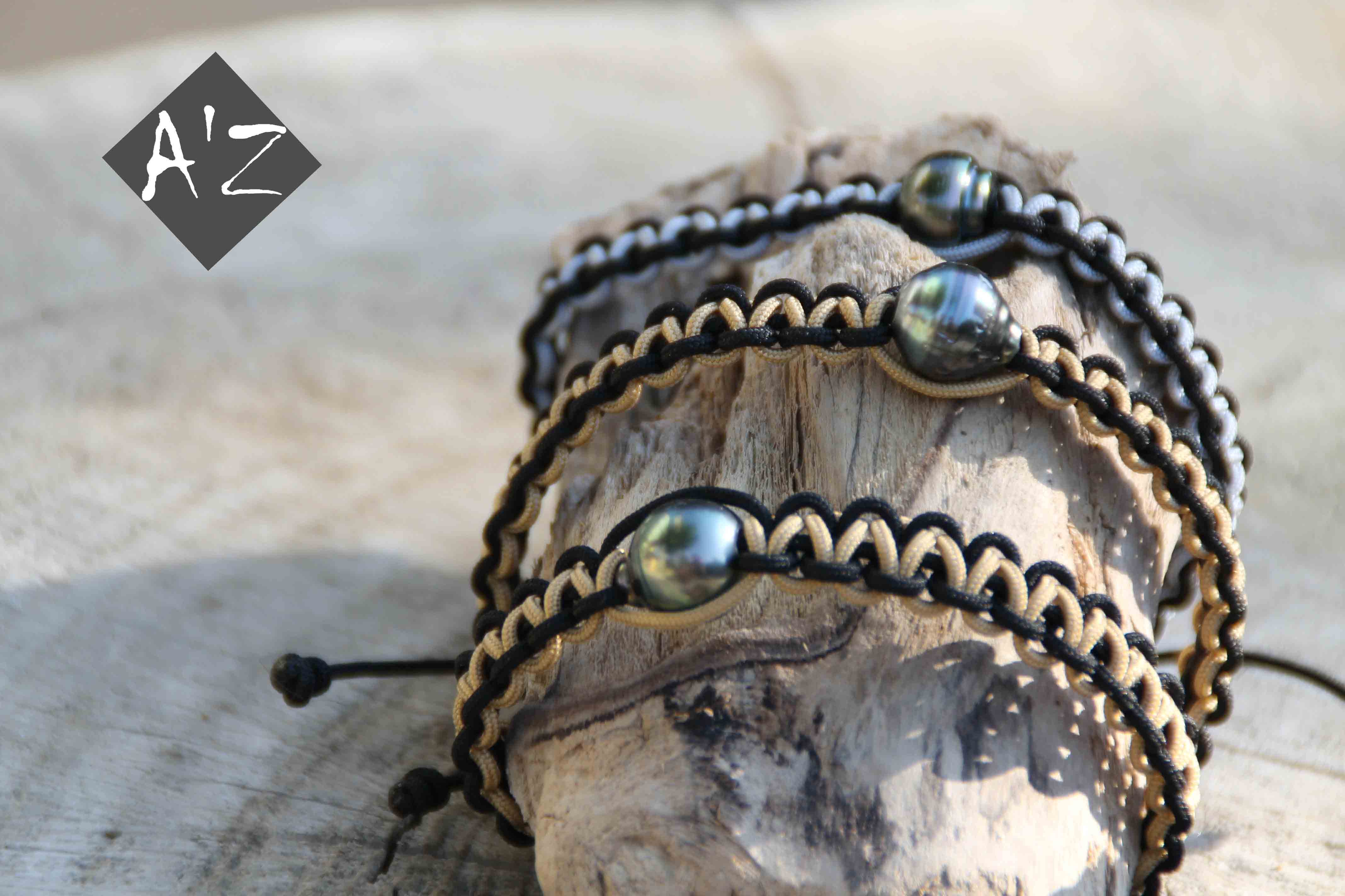 Bracelet Tahiti Tressé Bicolore