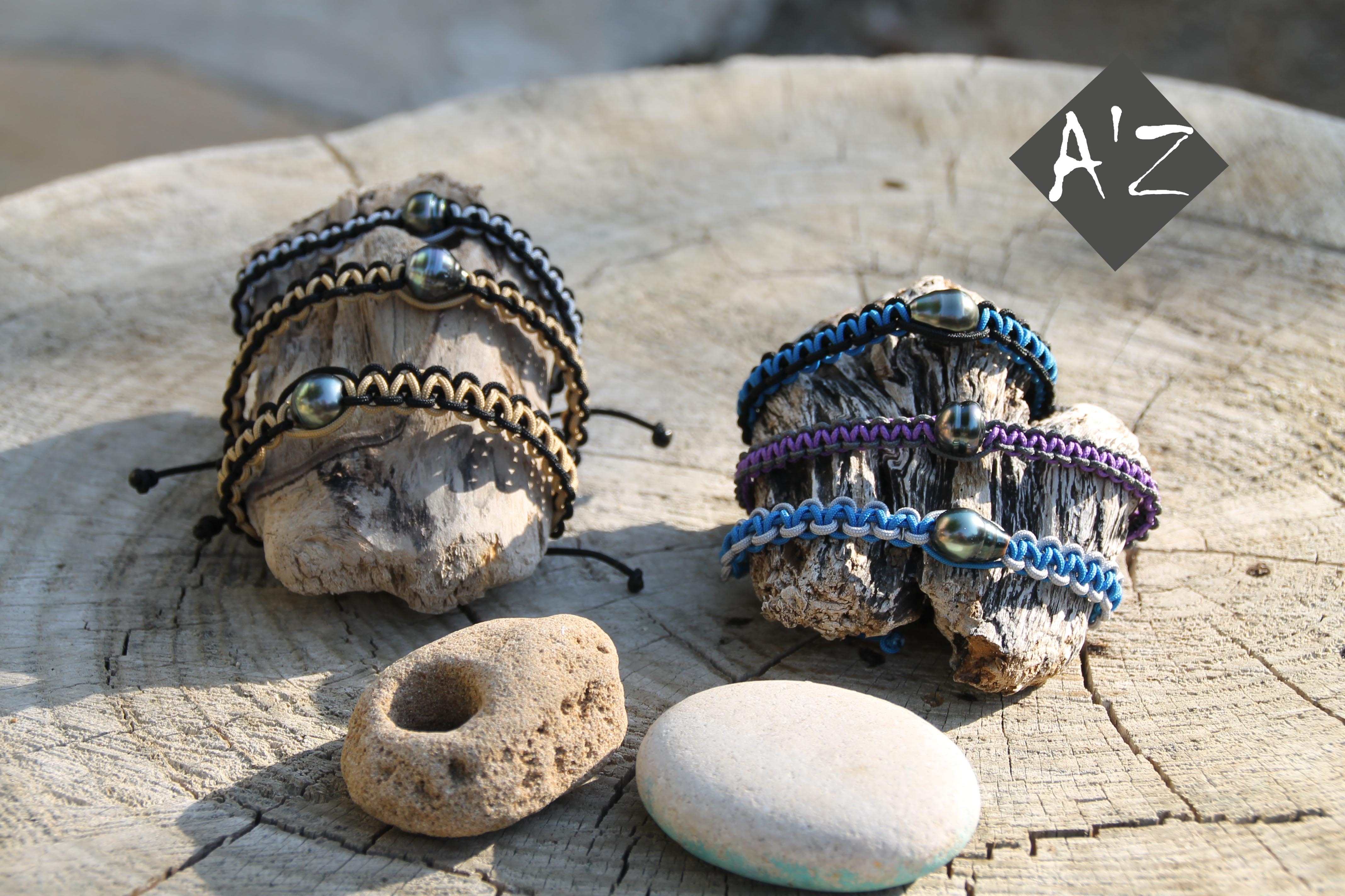 Bracelet Tahiti Tressé Bicolore
