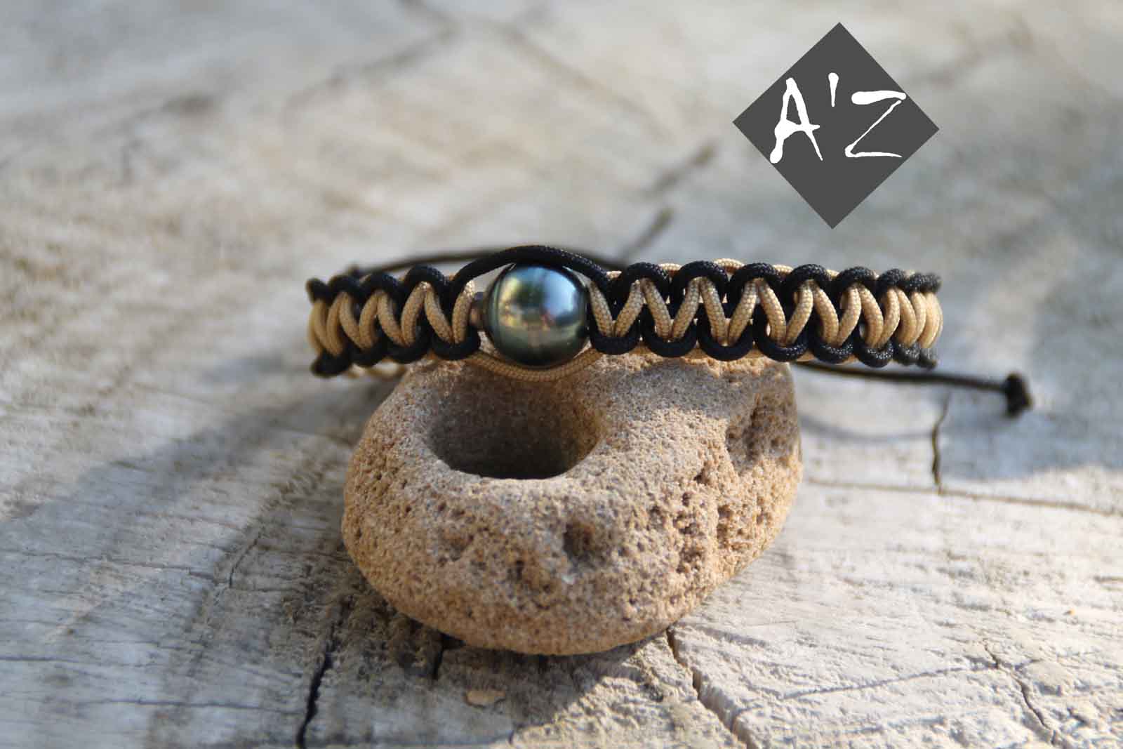 Bracelet Tahiti Tressé Bicolore