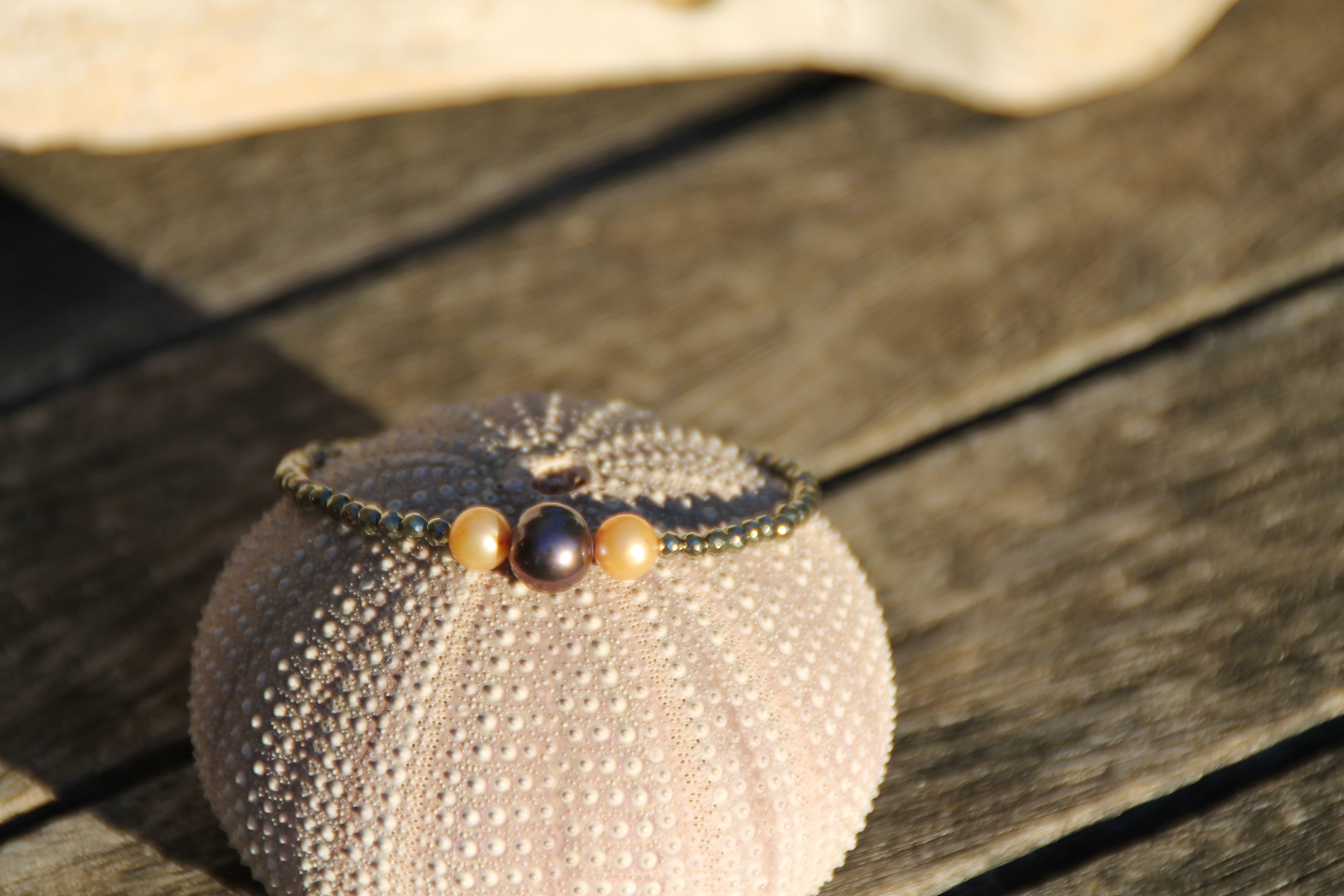 Bracelet 3 perles Philippines Cébu Tahiti