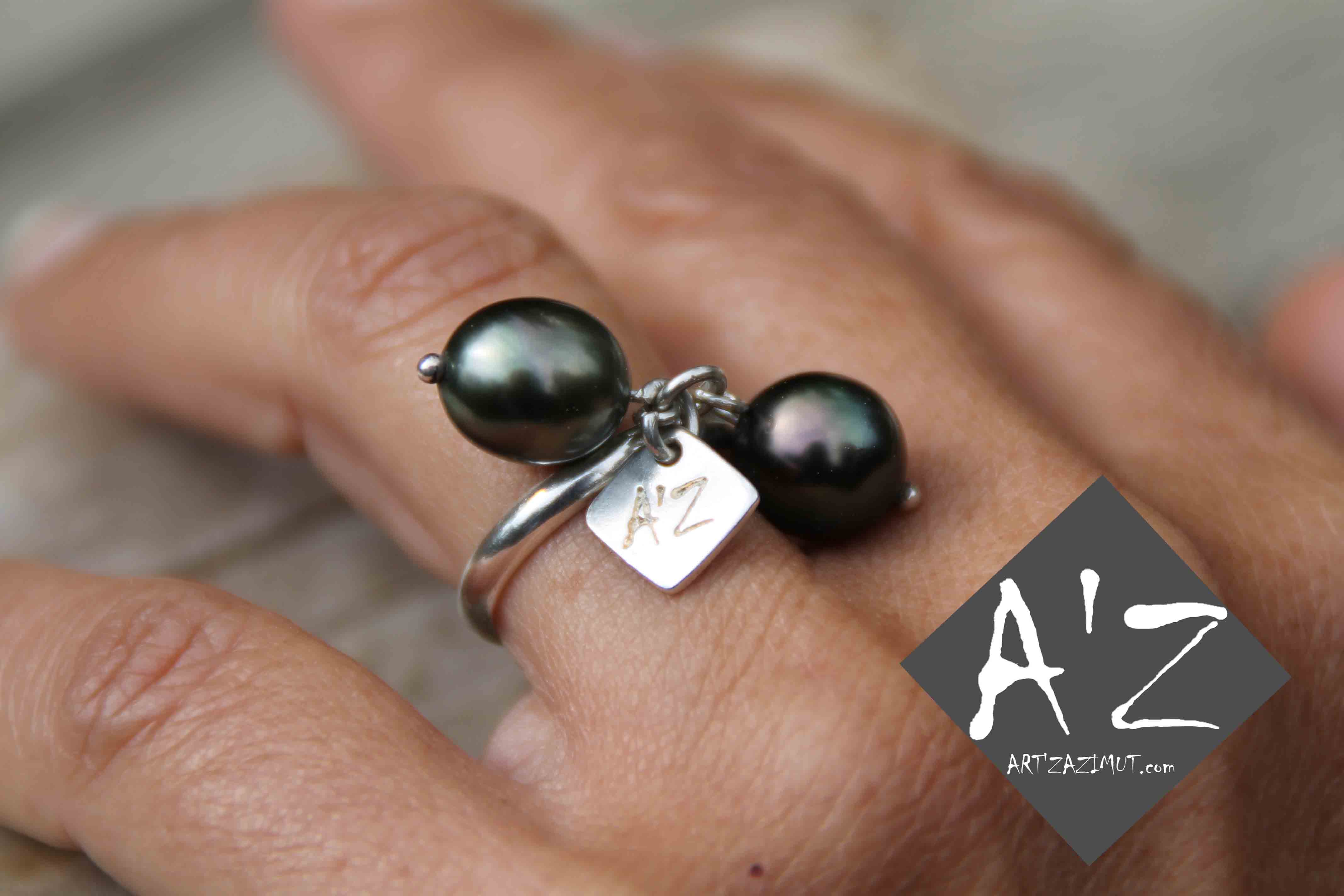 Bague Tahiti Perles duo