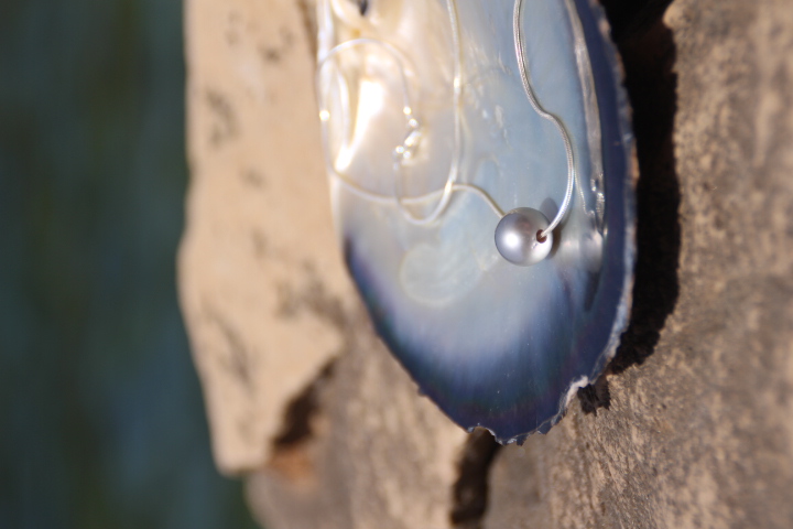Perle de Tahiti Ronde chaine Argent