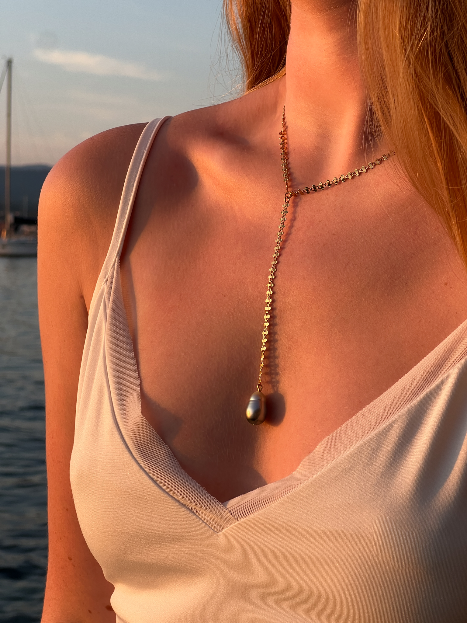 Pendentif perle de Tahiti sur chaine