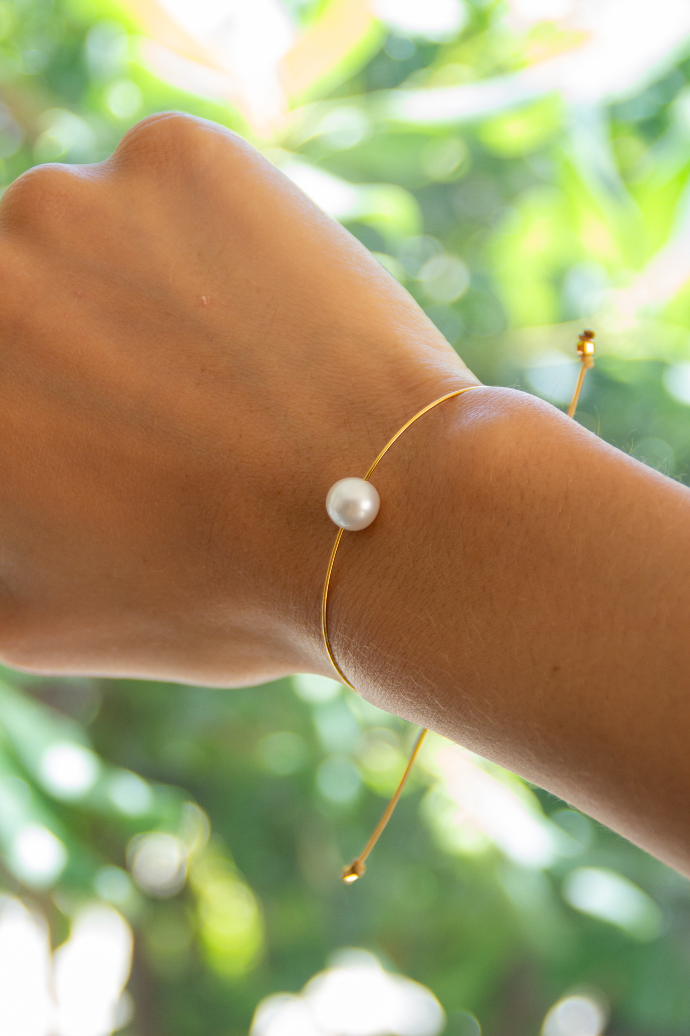 bracelet jonc perle d'eau douce 