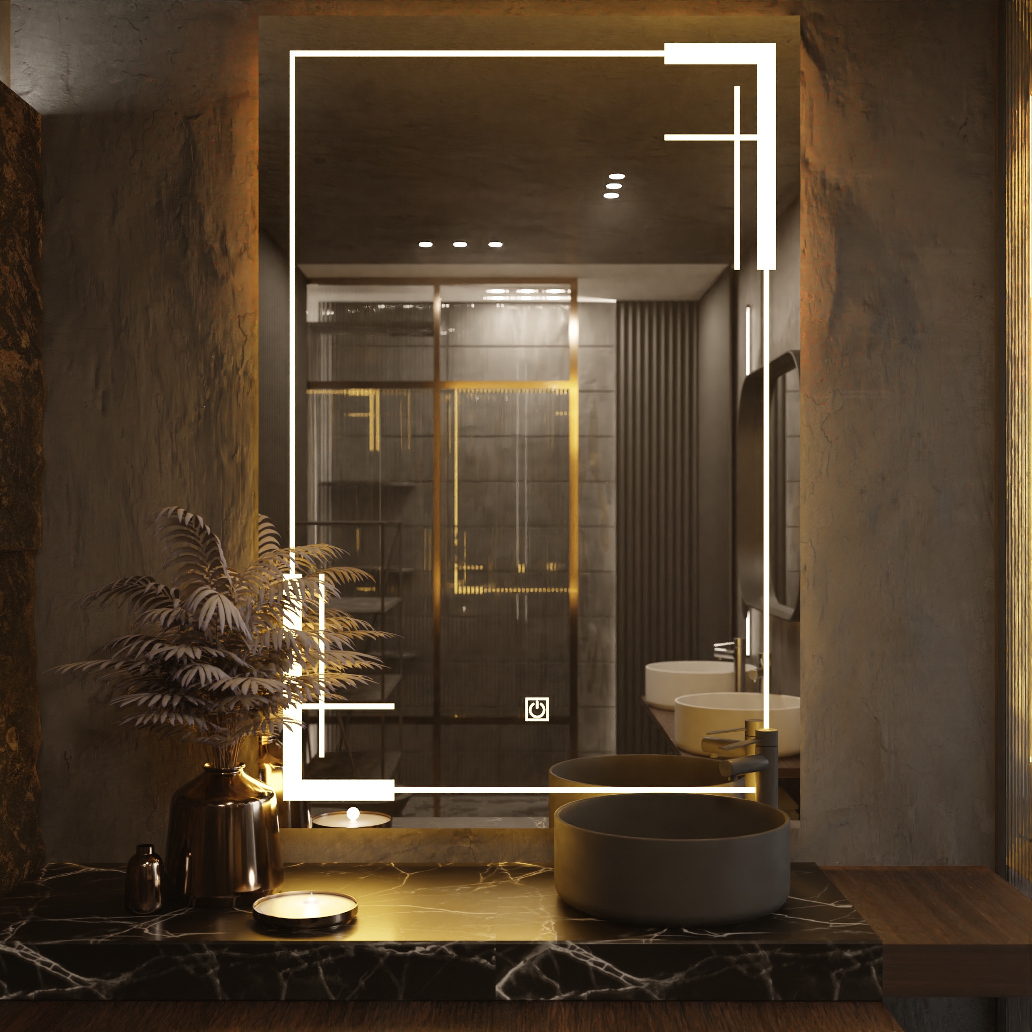 Pasqyre Modeli TERA me Dekor LED dhe Touch Sensor