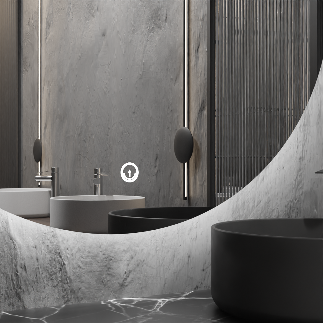 Pasqyre Rrethore me LED the Touch Sensor