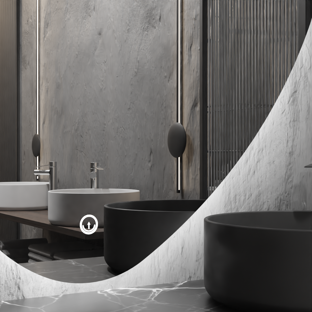 Pasqyre Forma Petale me LED the Touch Sensor