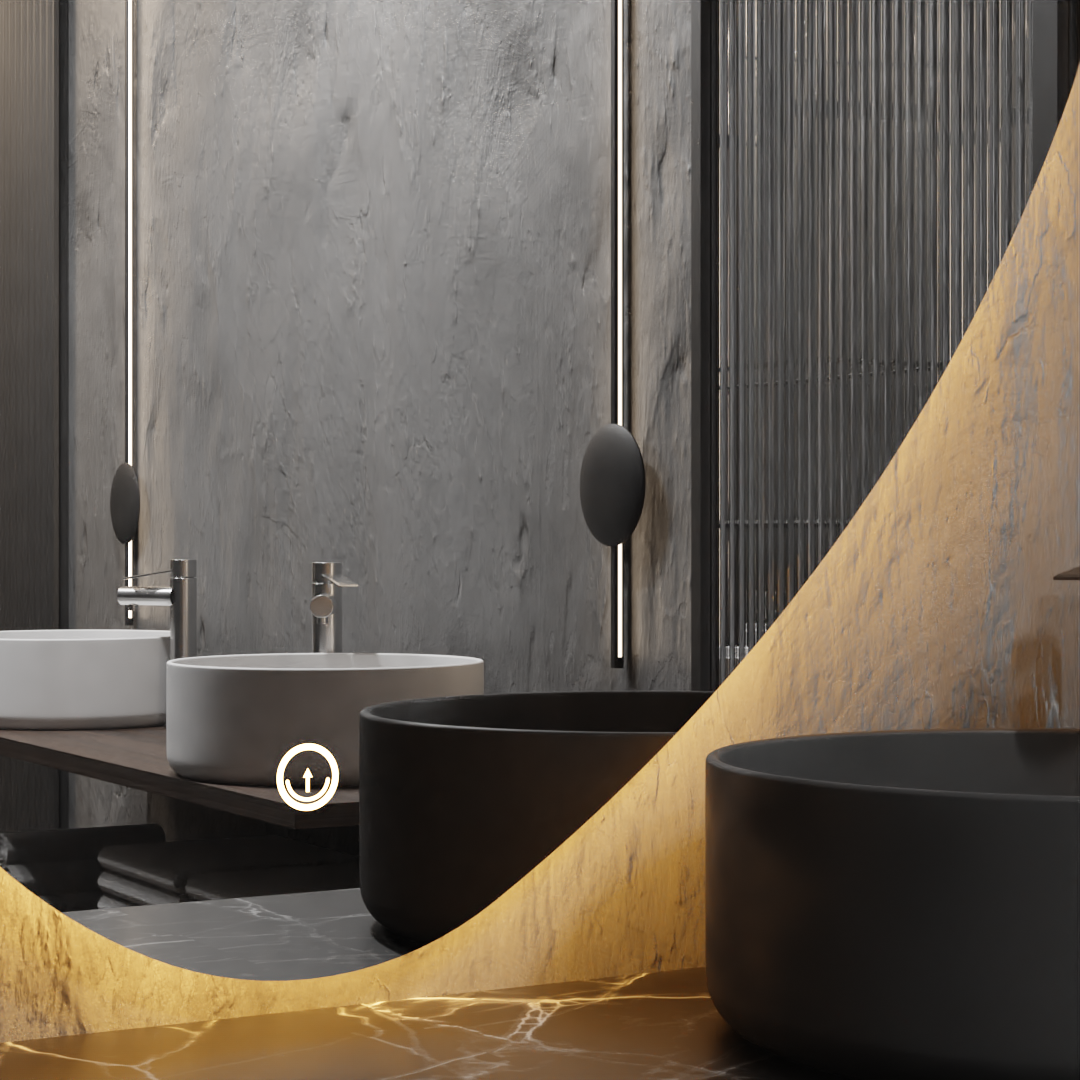 Pasqyre Forma Petale me LED the Touch Sensor