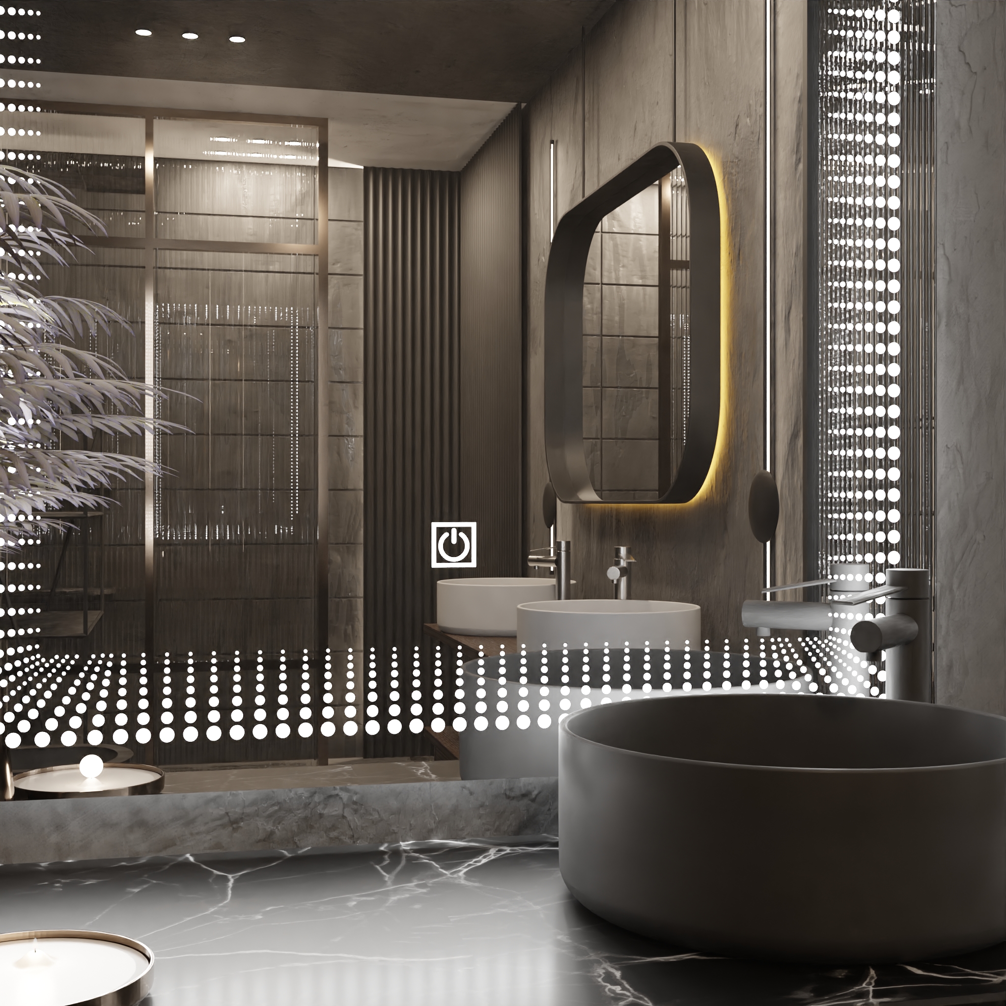 Pasqyre Modeli PIKA me Dekor LED dhe Touch Sensor