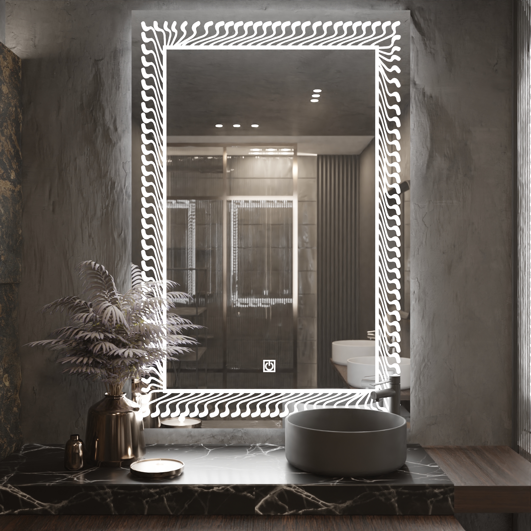 Pasqyre Modeli REDMI me Dekor LED dhe Touch Sensor