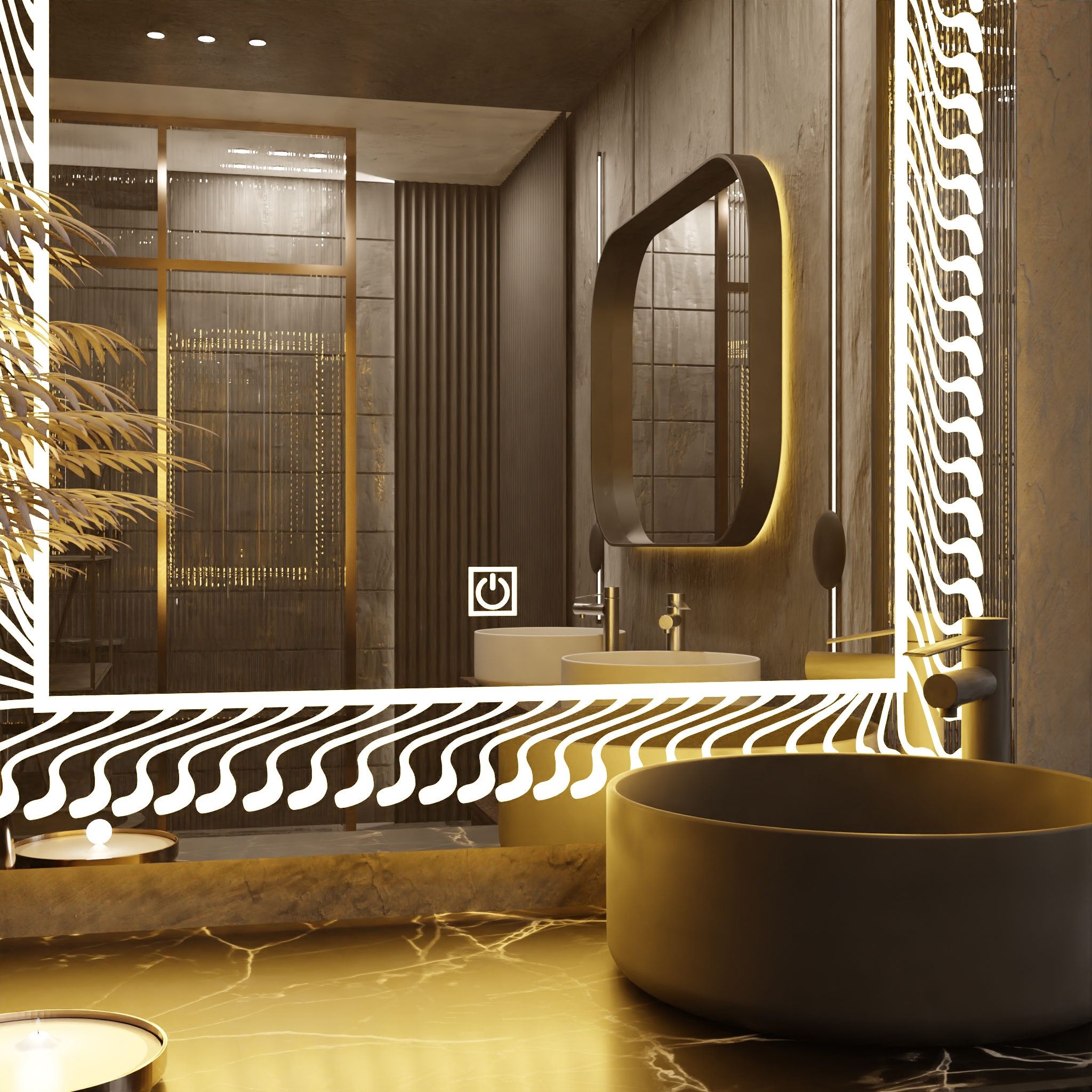 Pasqyre Modeli REDMI me Dekor LED dhe Touch Sensor