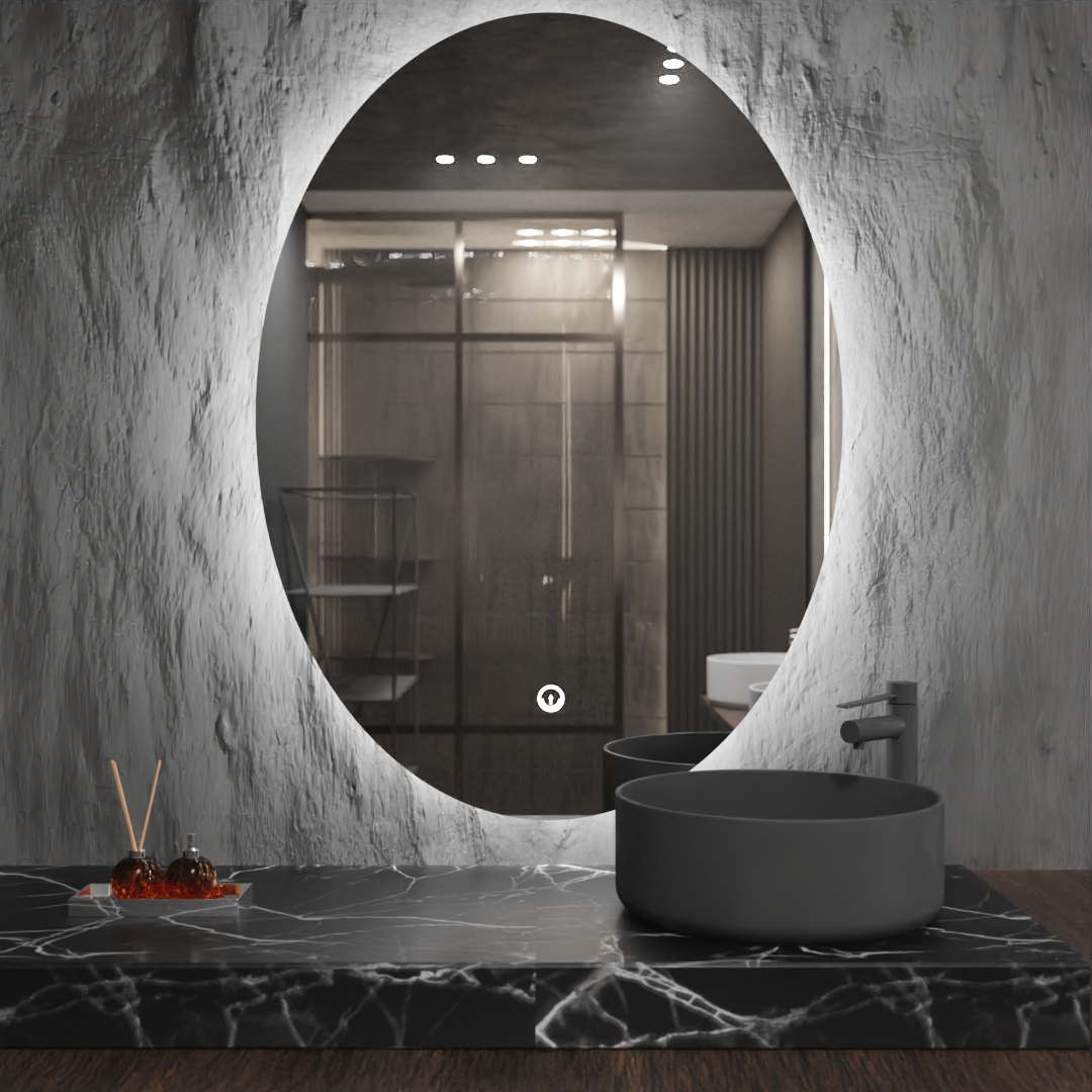 Pasqyre Elipsë me LED the Touch Sensor