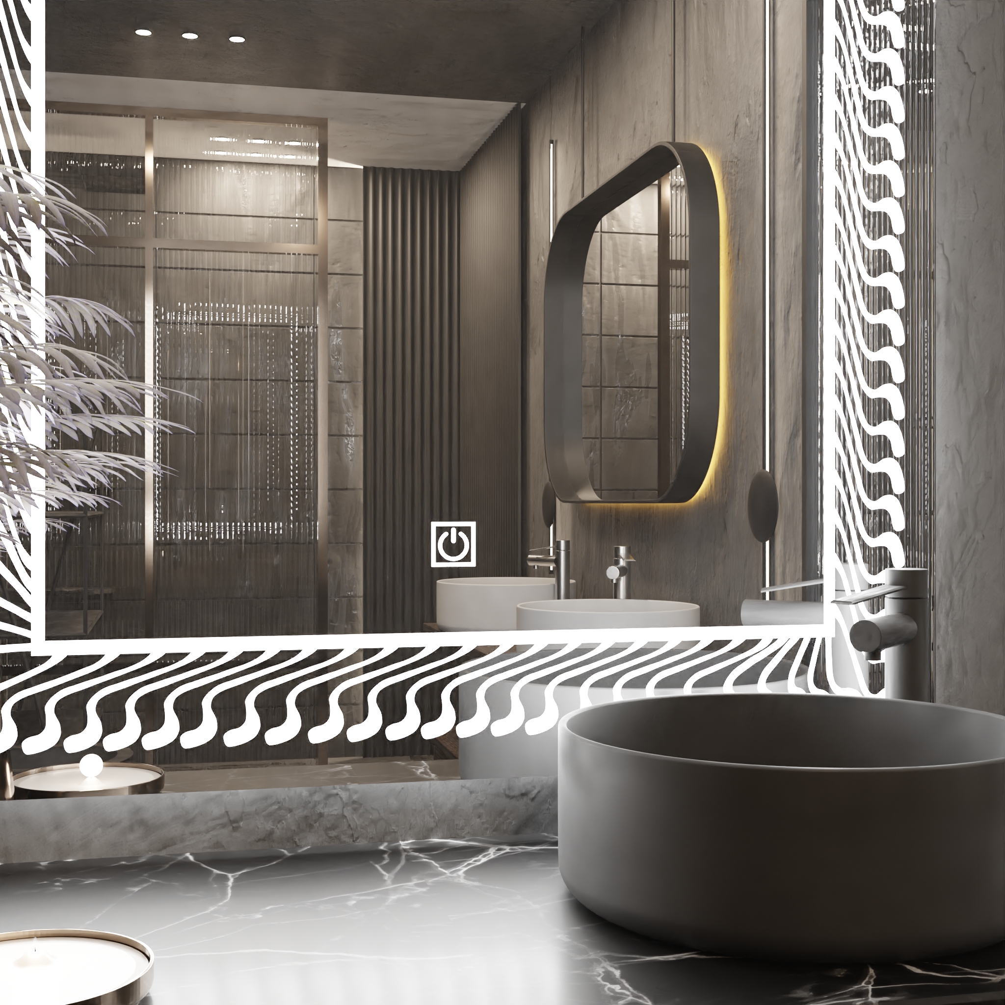 Pasqyre Modeli REDMI me Dekor LED dhe Touch Sensor