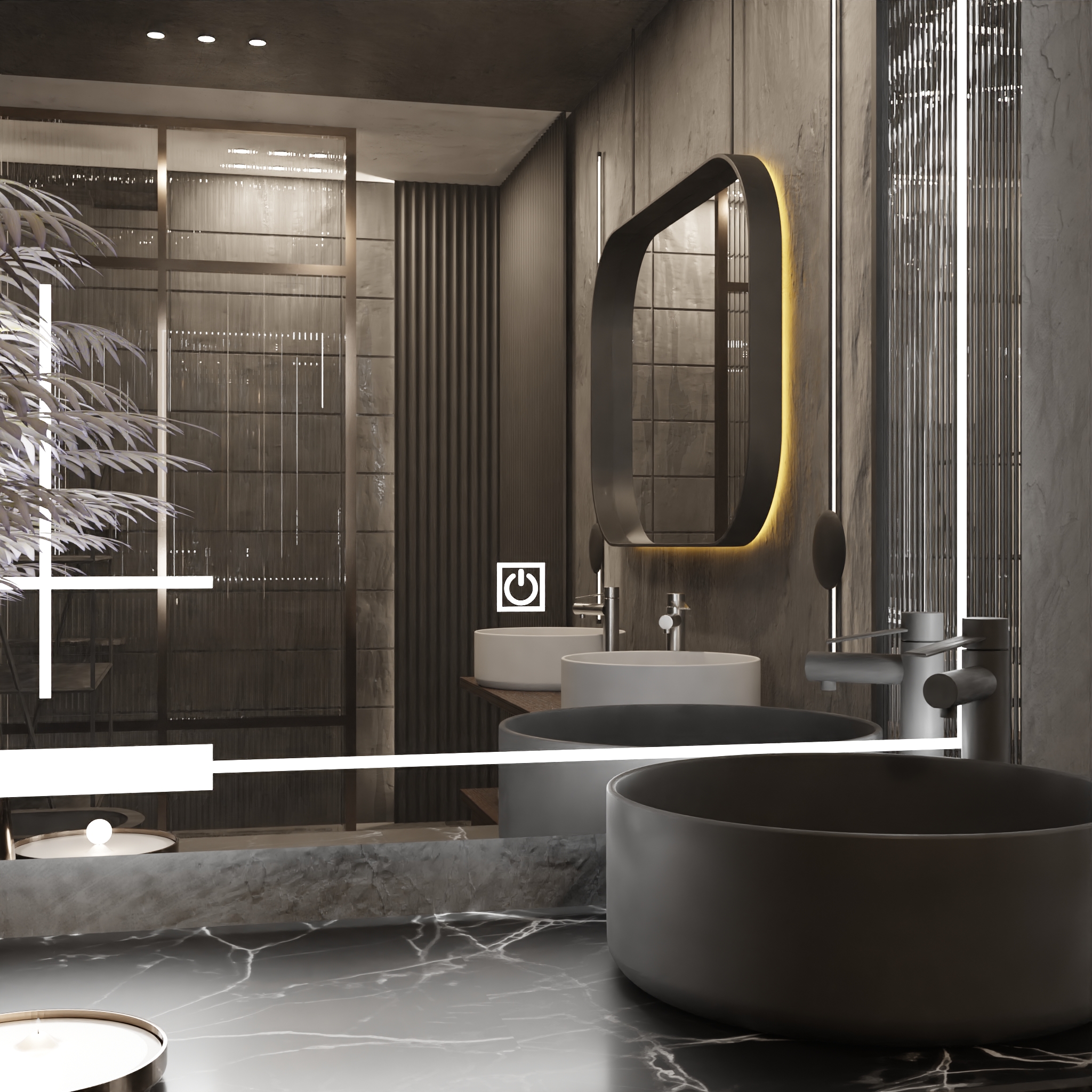 Pasqyre Modeli TERA me Dekor LED dhe Touch Sensor