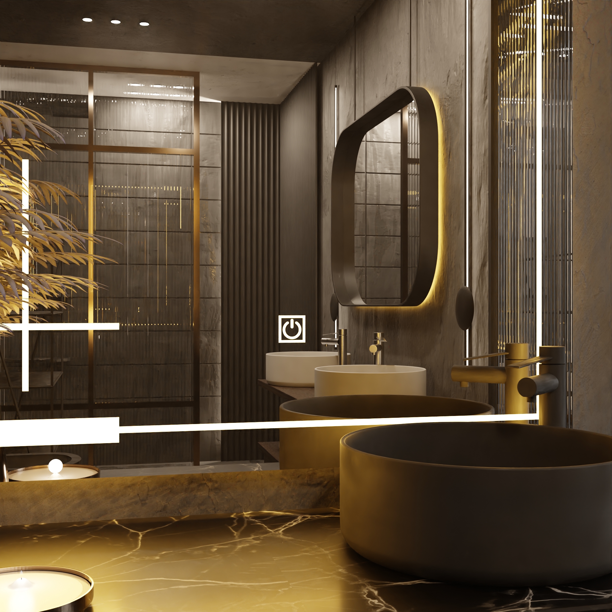 Pasqyre Modeli TERA me Dekor LED dhe Touch Sensor