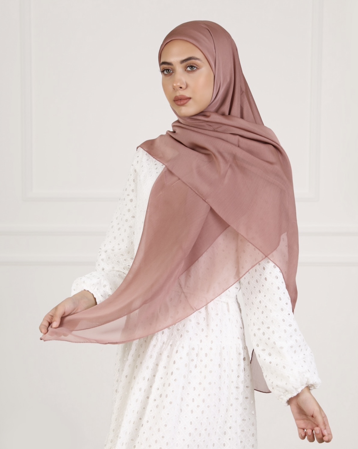 Light Mauve Chiffon echarp