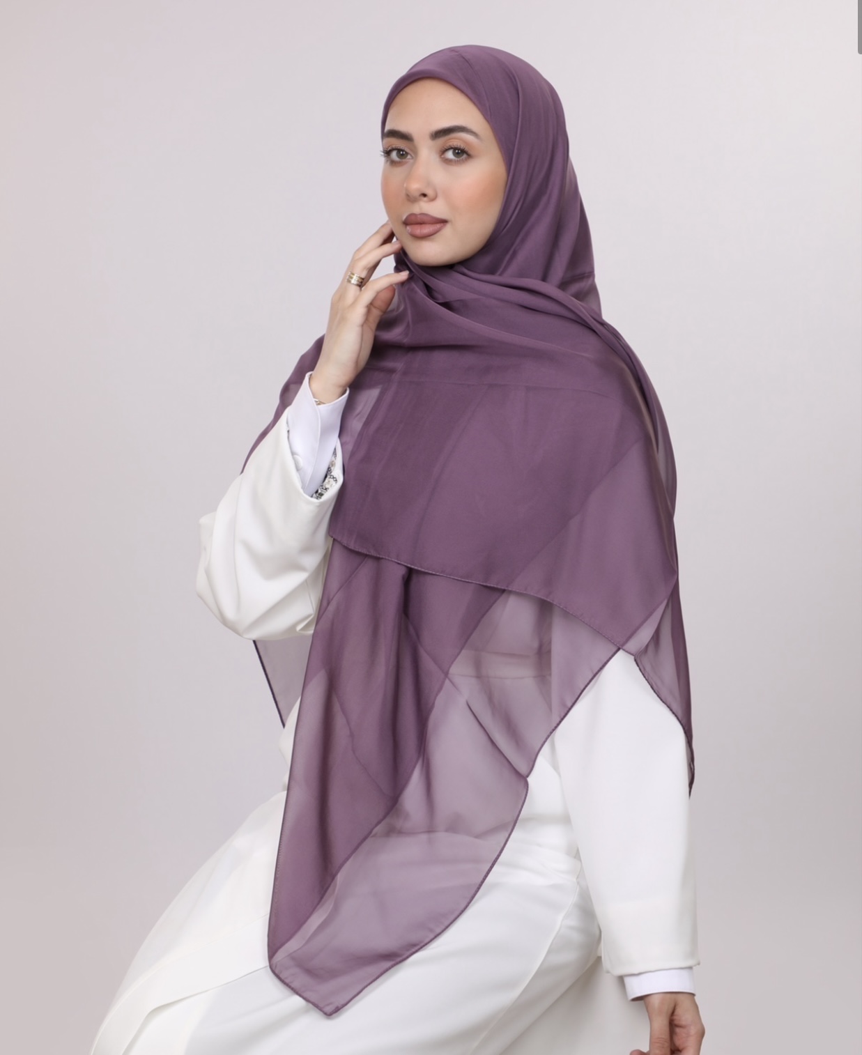 Light Purple Chiffon echarp