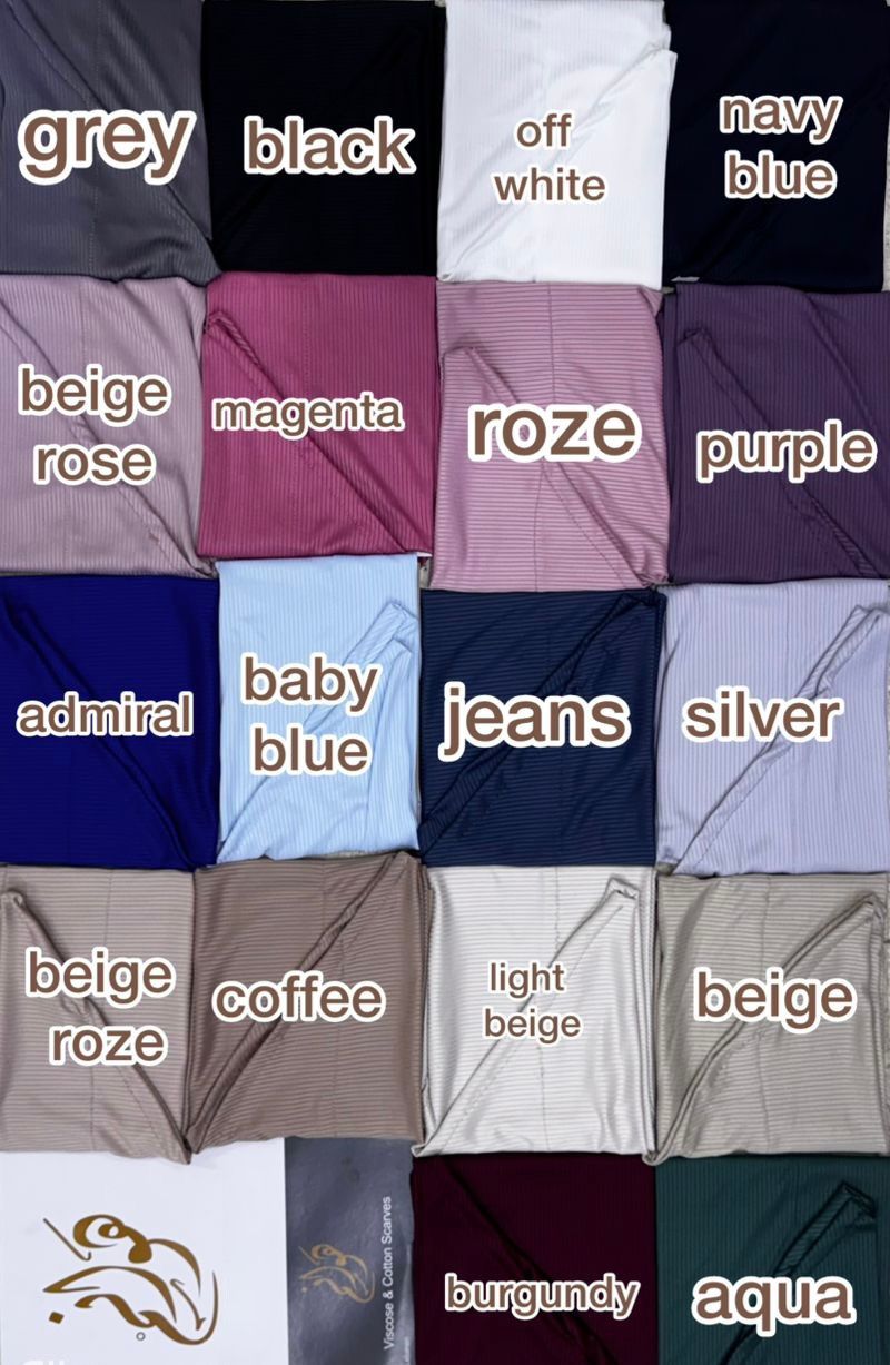 Ribbed Turkish Hijab 90*90