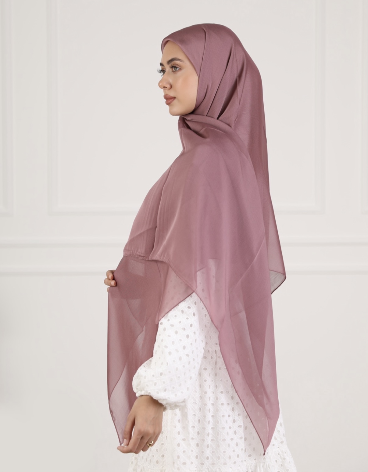 Rose Mauve Chiffon echarp