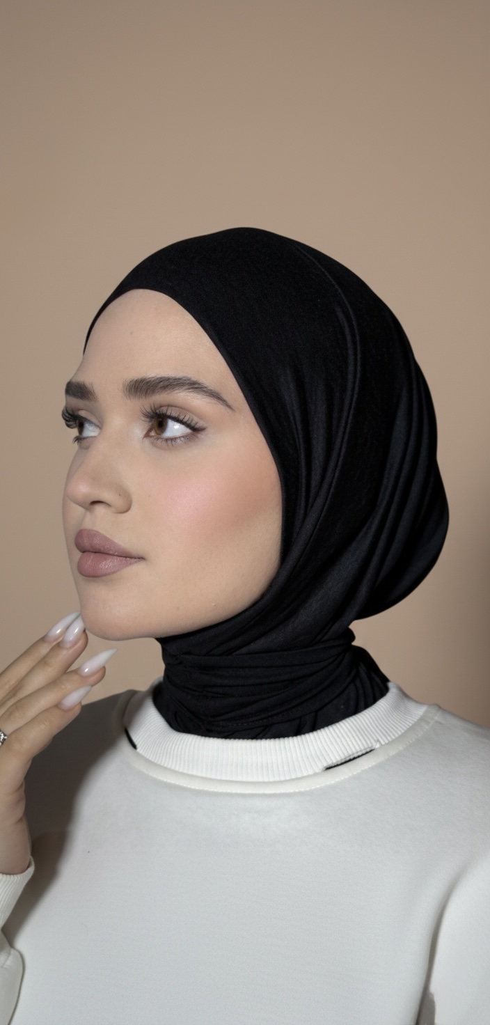  Black Easy Hijab