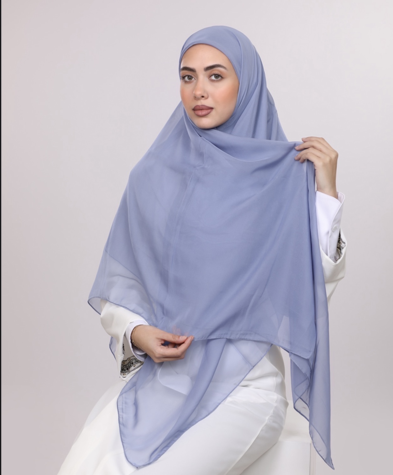 Light Blue Chiffon echarp