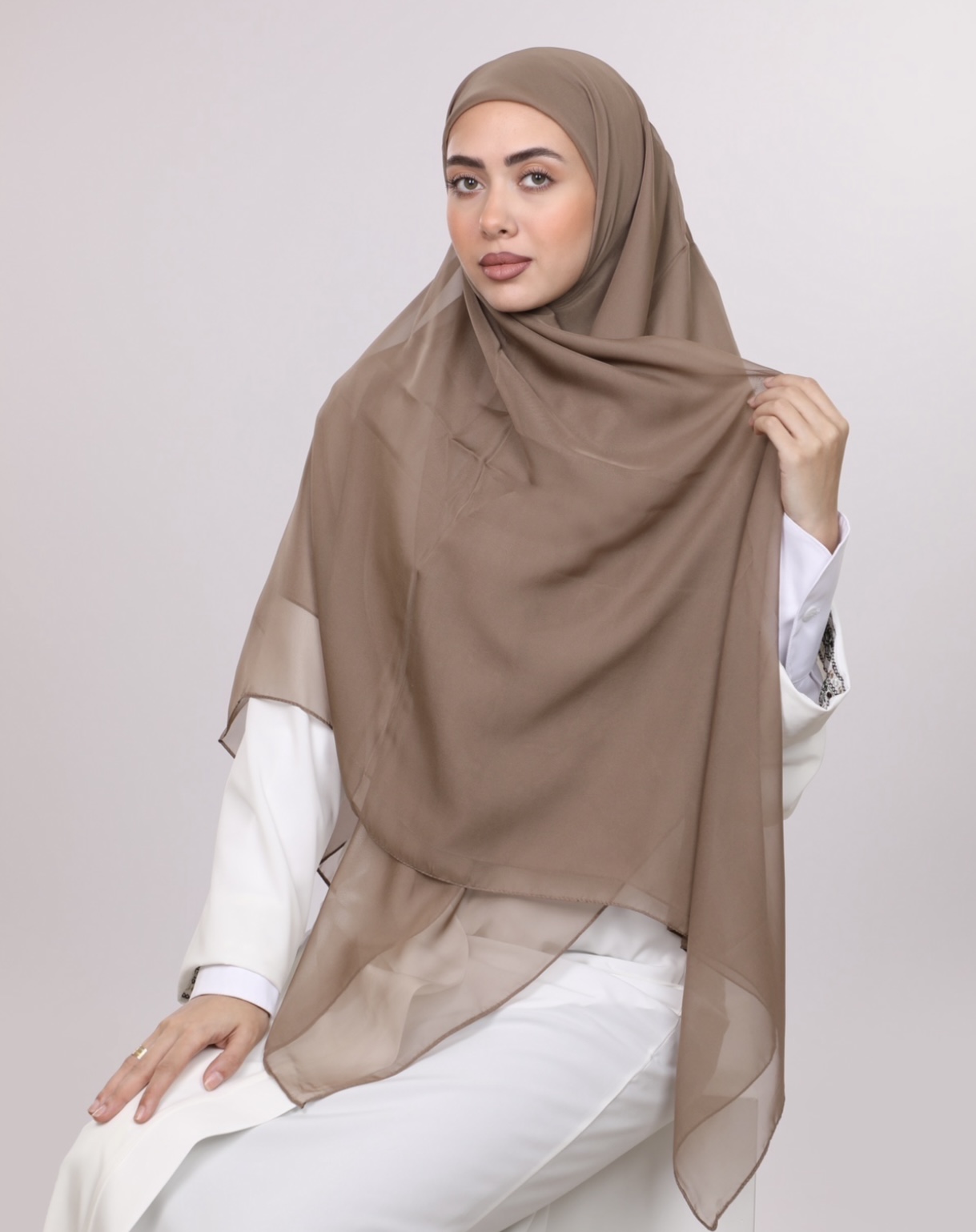 Light Brown Chiffon echarp