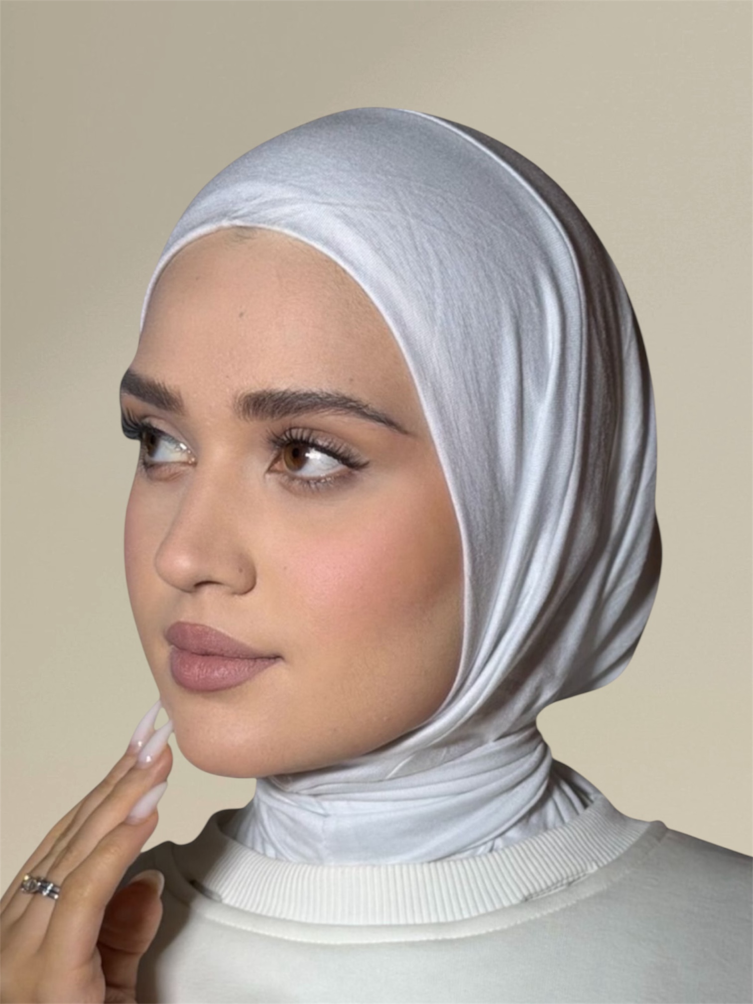 White Easy Hijab