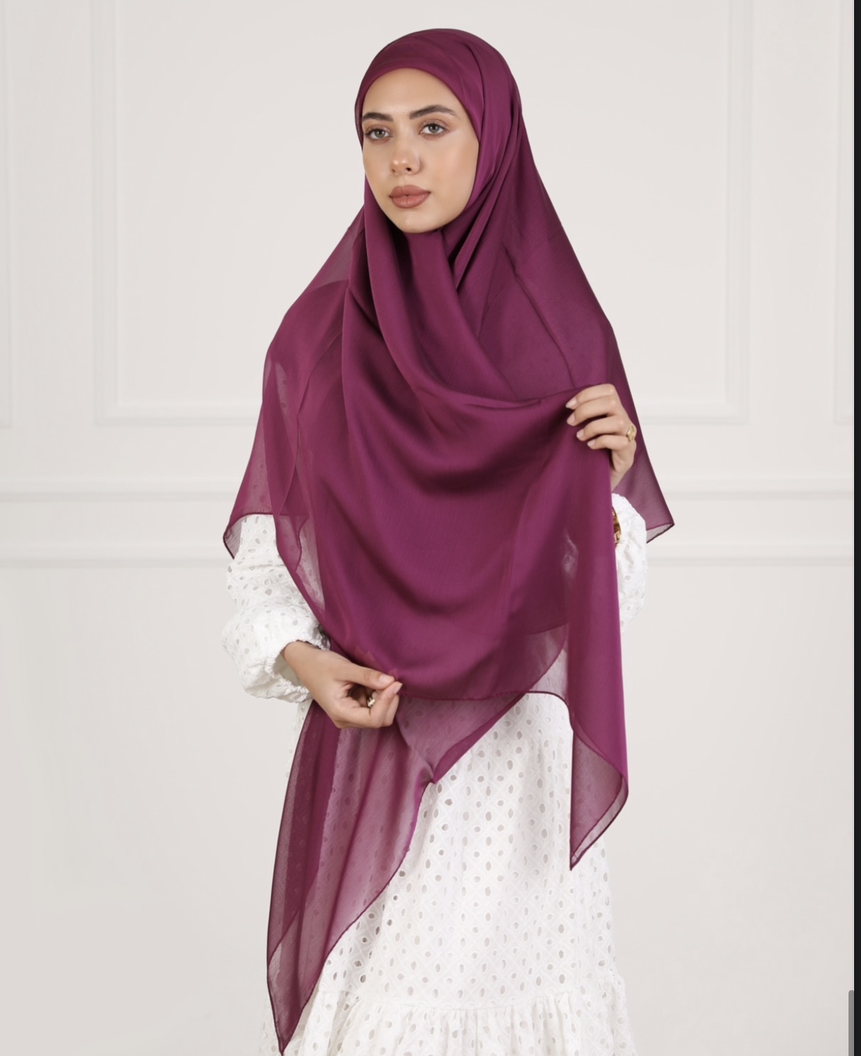 Plum Chiffon echarp