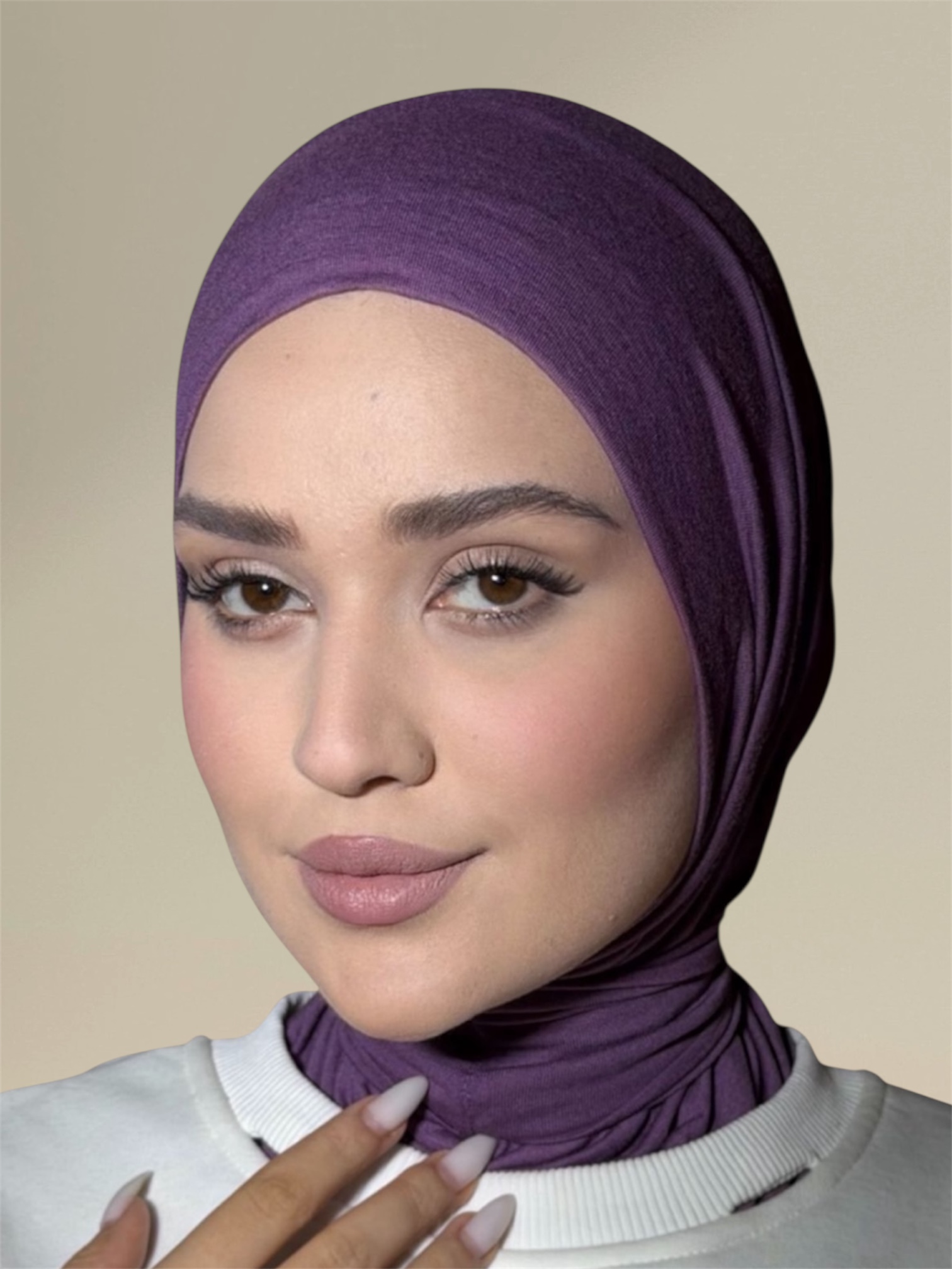 Purple Jersey Easy Hijab