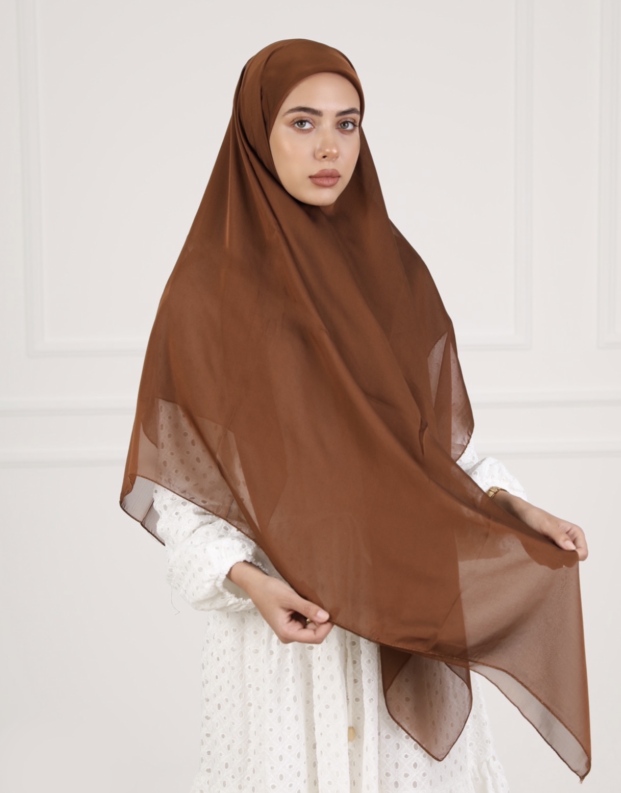 Brown Chiffon echarp