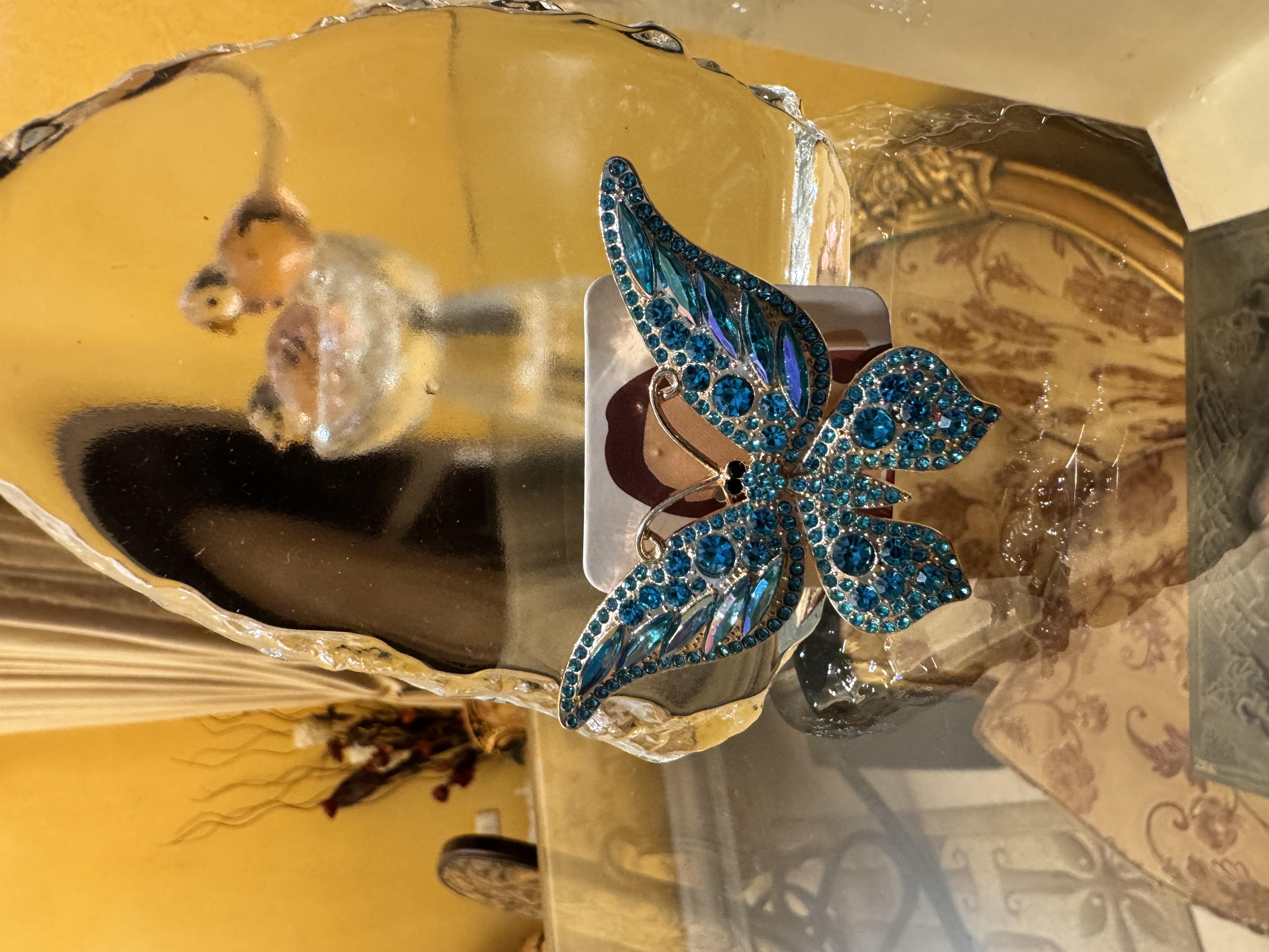 Blue Butterfly Jewelry brooch