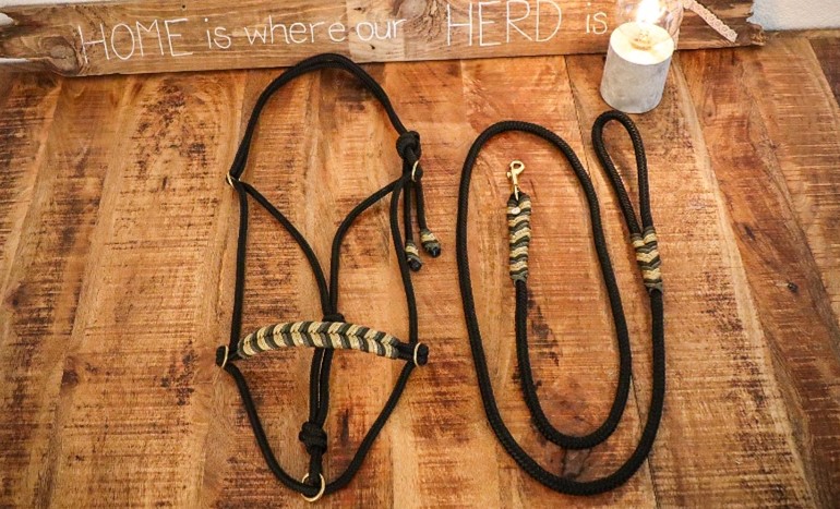 Seilhalfter Black & Oliv