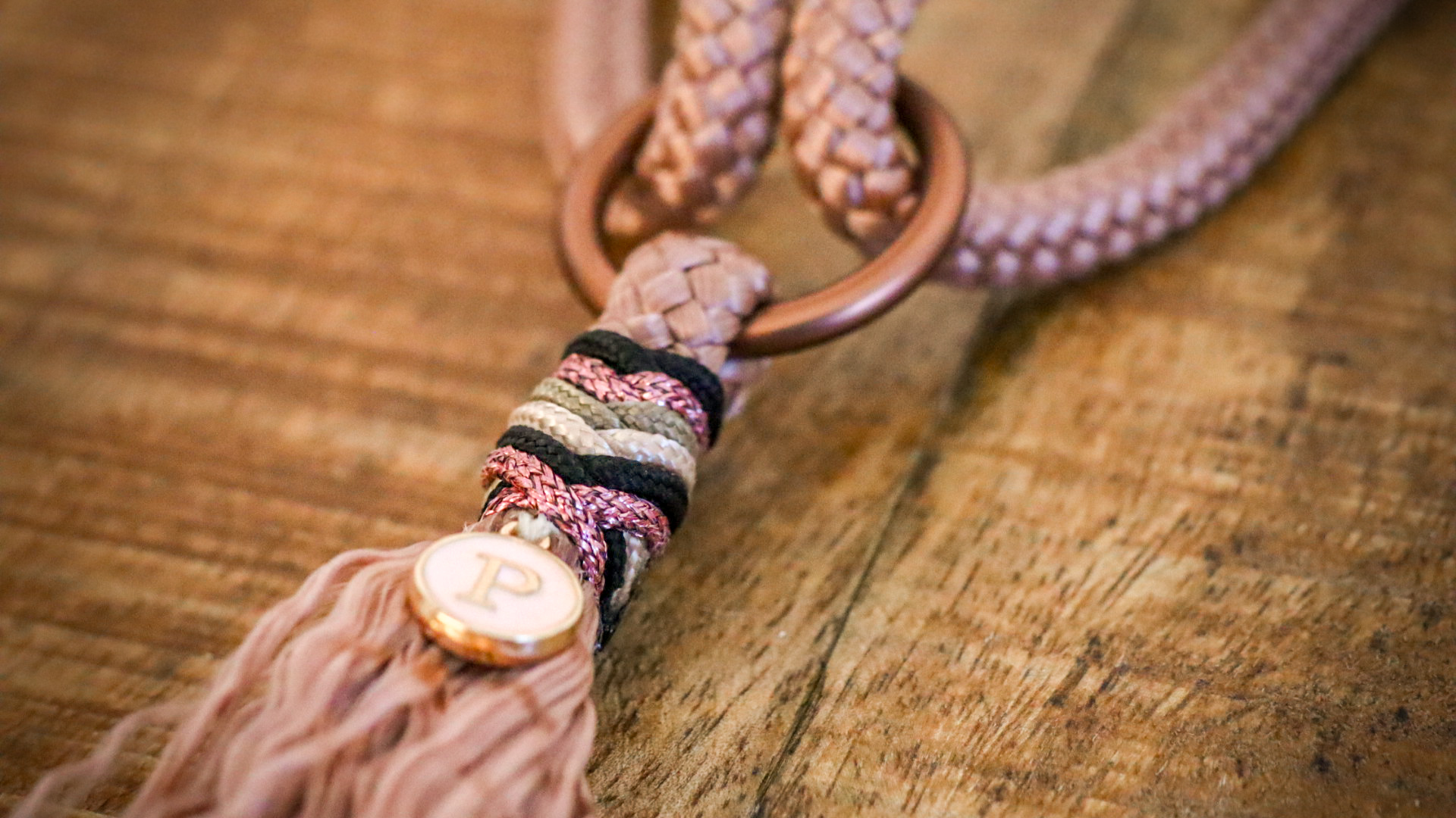 Halsring Glitterrose