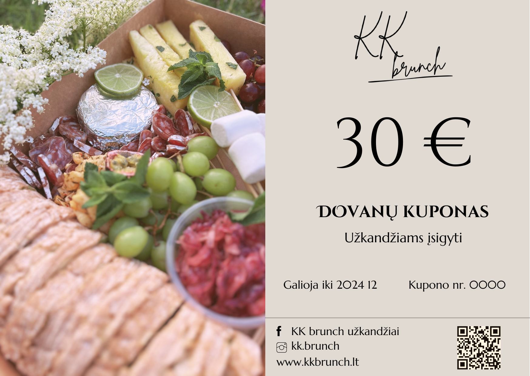 Dovanų kuponas 30 EUR