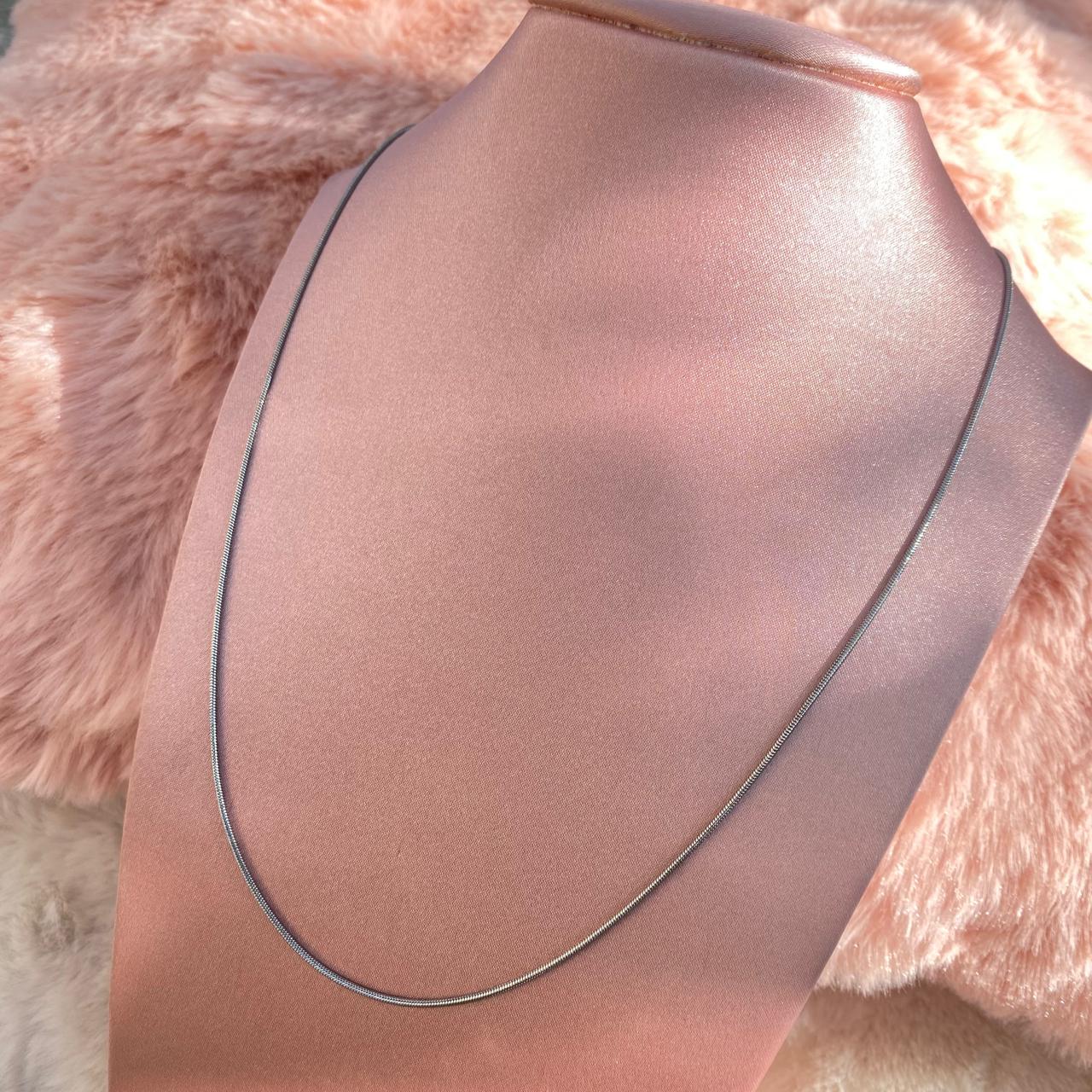 Cadena Plana Plateada