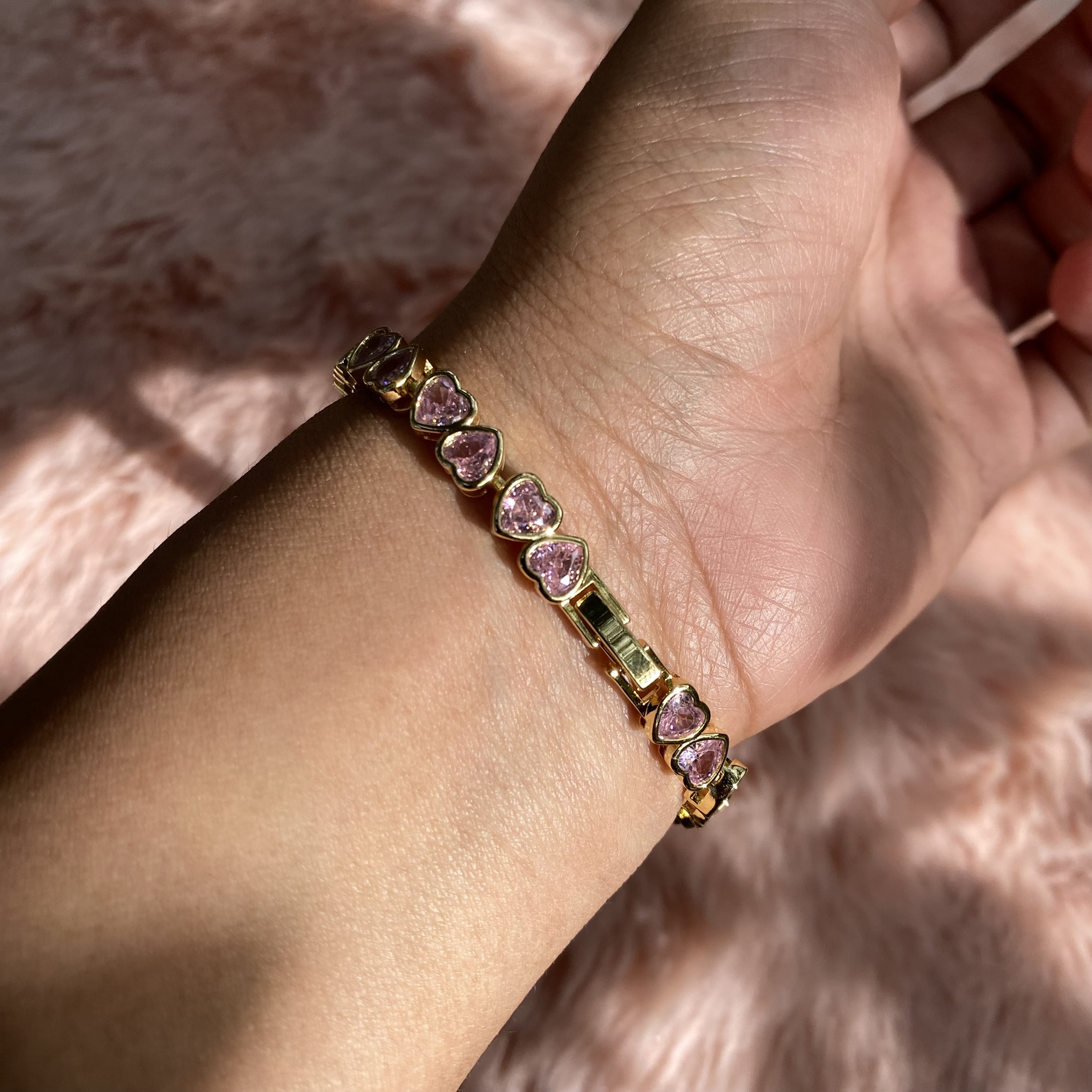 Pulseras corazones en par