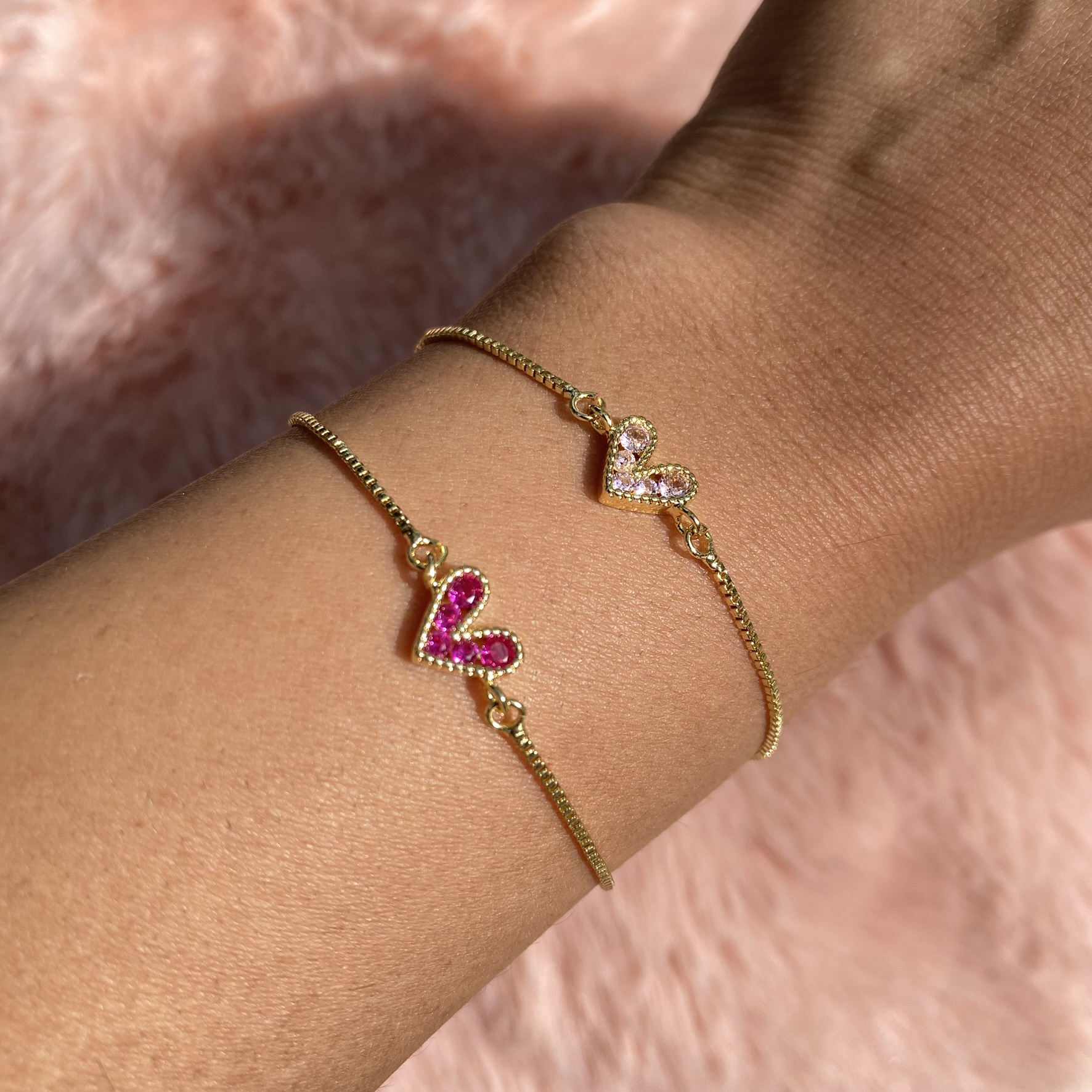 Pulsera ajustable Corazon de zirconia