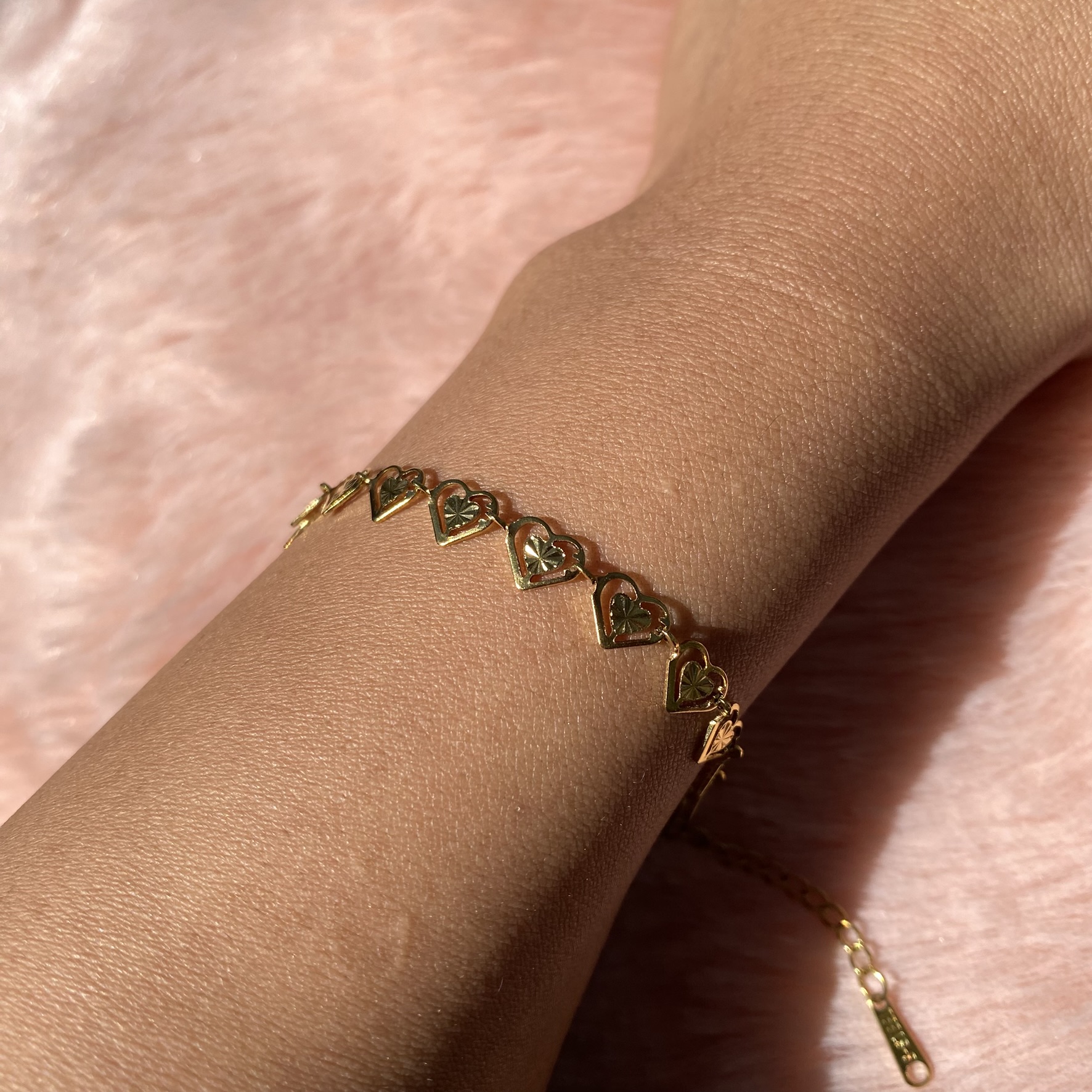 Pulsera Corazones Plana