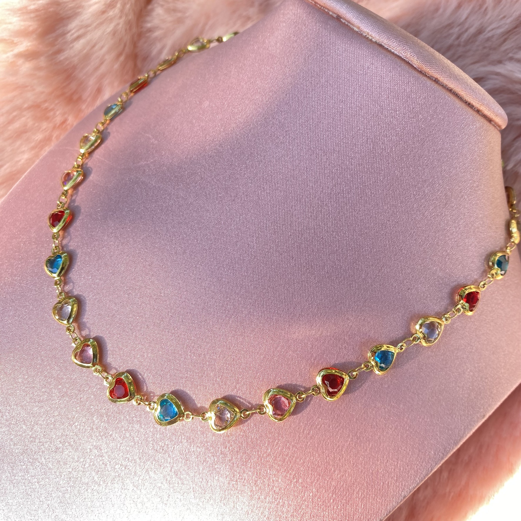 Cadena de Corazones Diferentes Colores