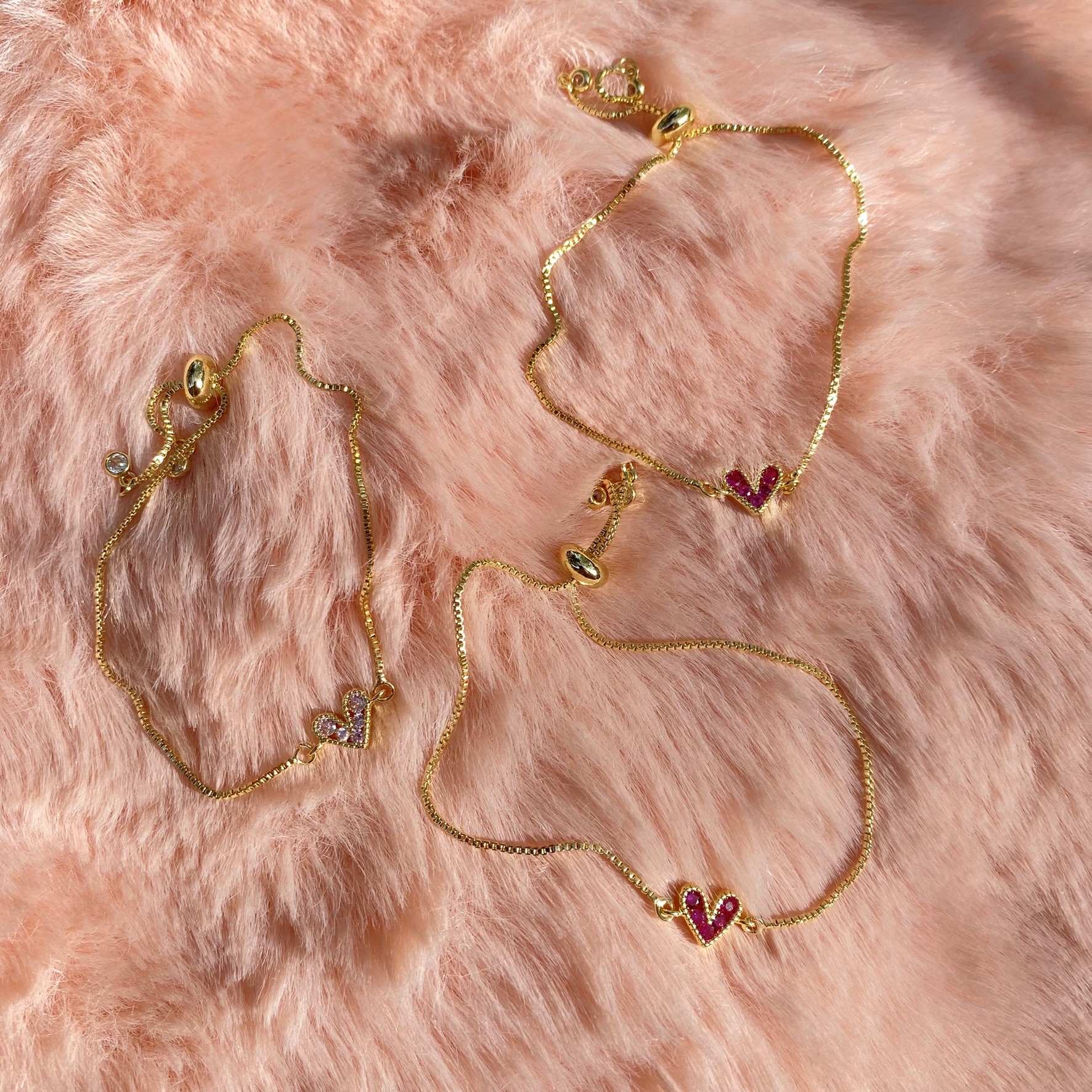 Pulsera ajustable Corazon de zirconia