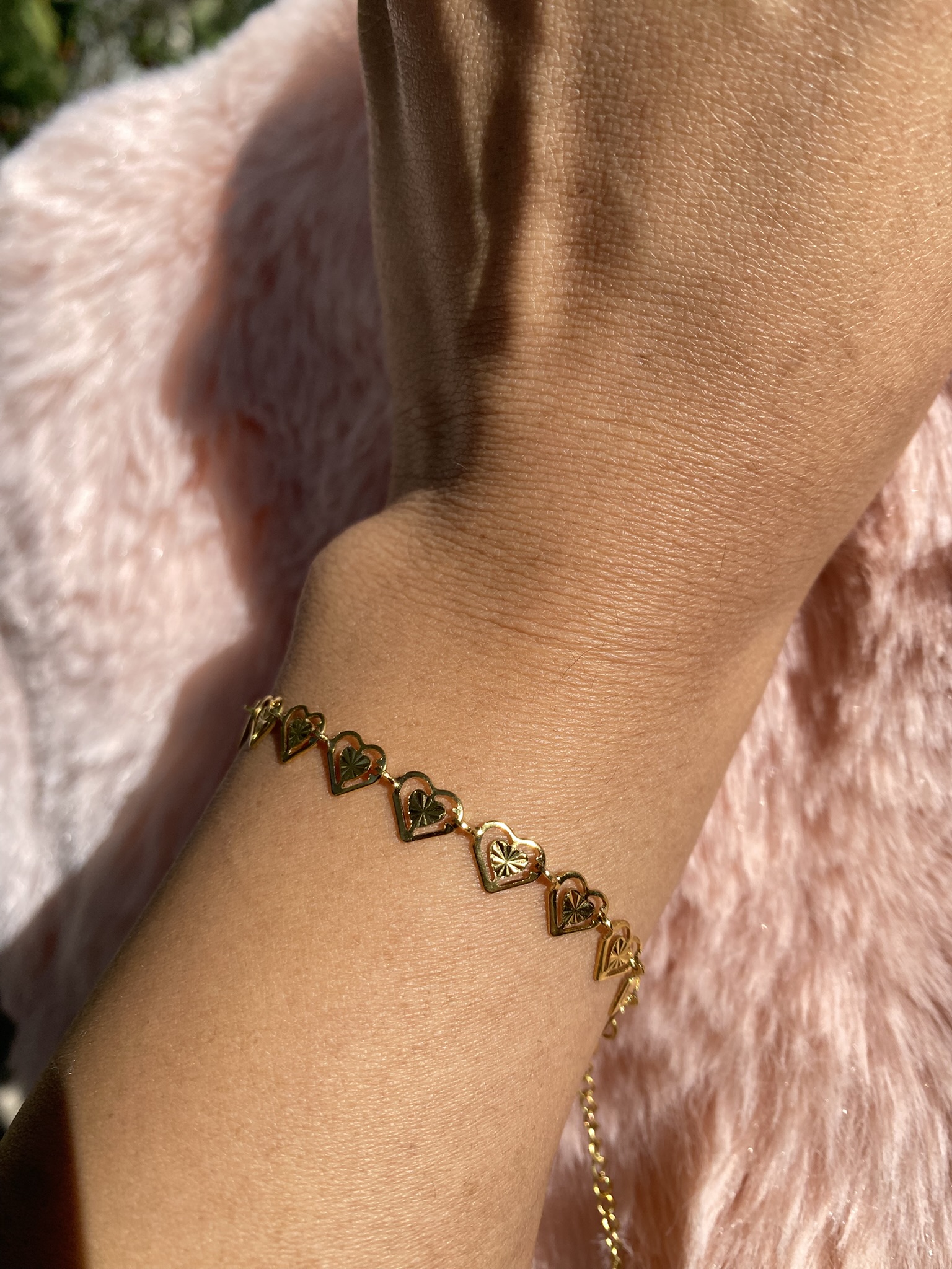 Pulsera Corazones Plana